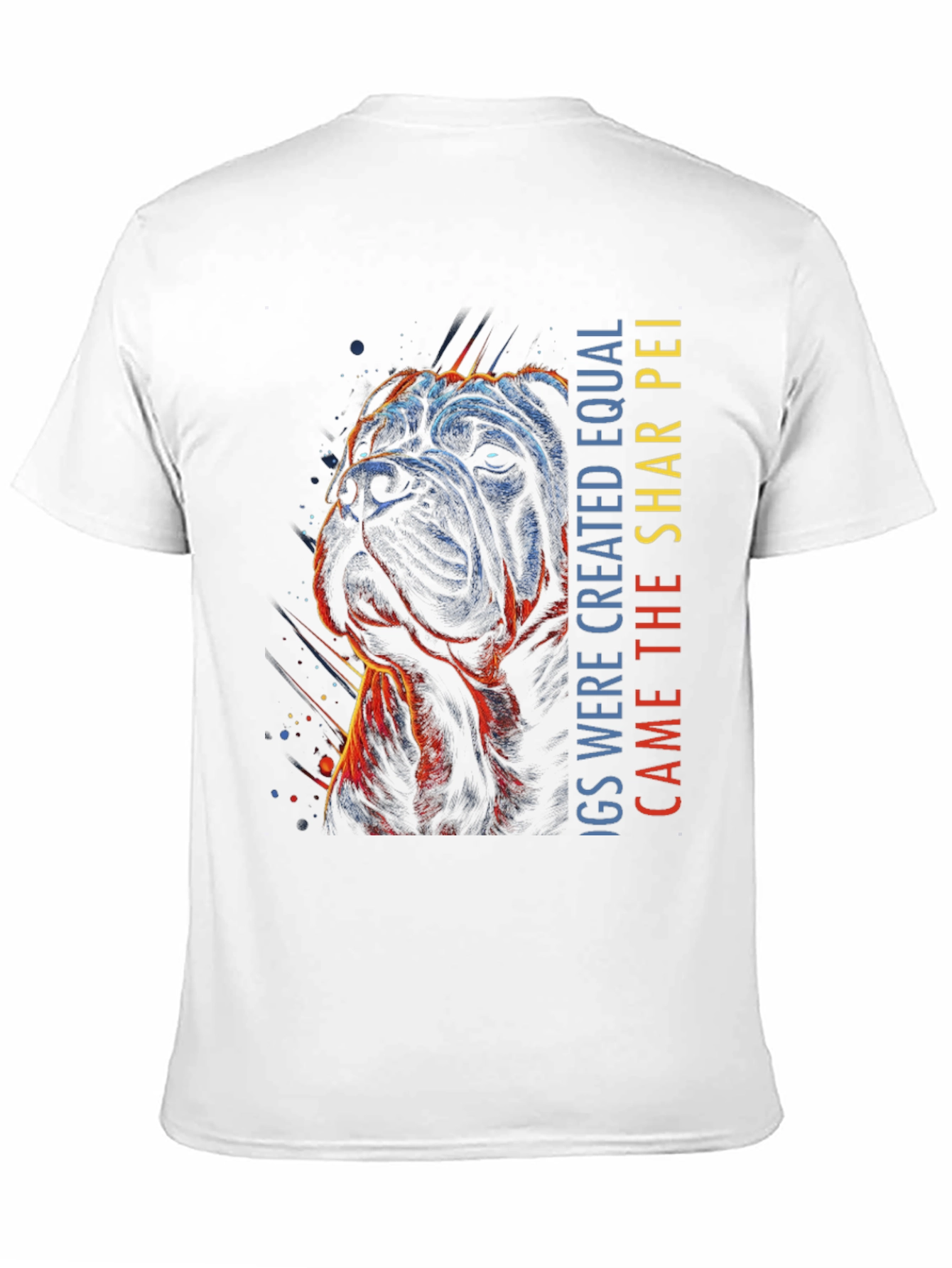Shar Pei Dog Graphic T-Shirt - Mens Black Tee