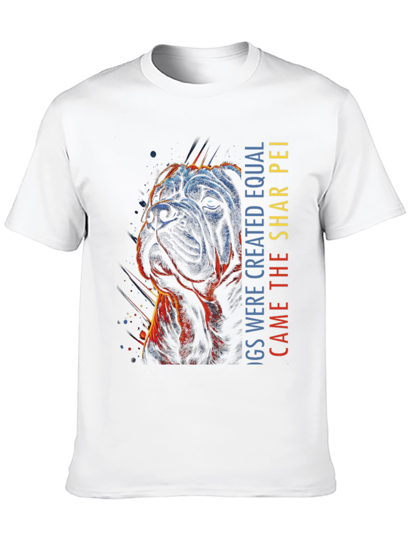 Shar Pei Dog Graphic T-Shirt - Mens Black Tee