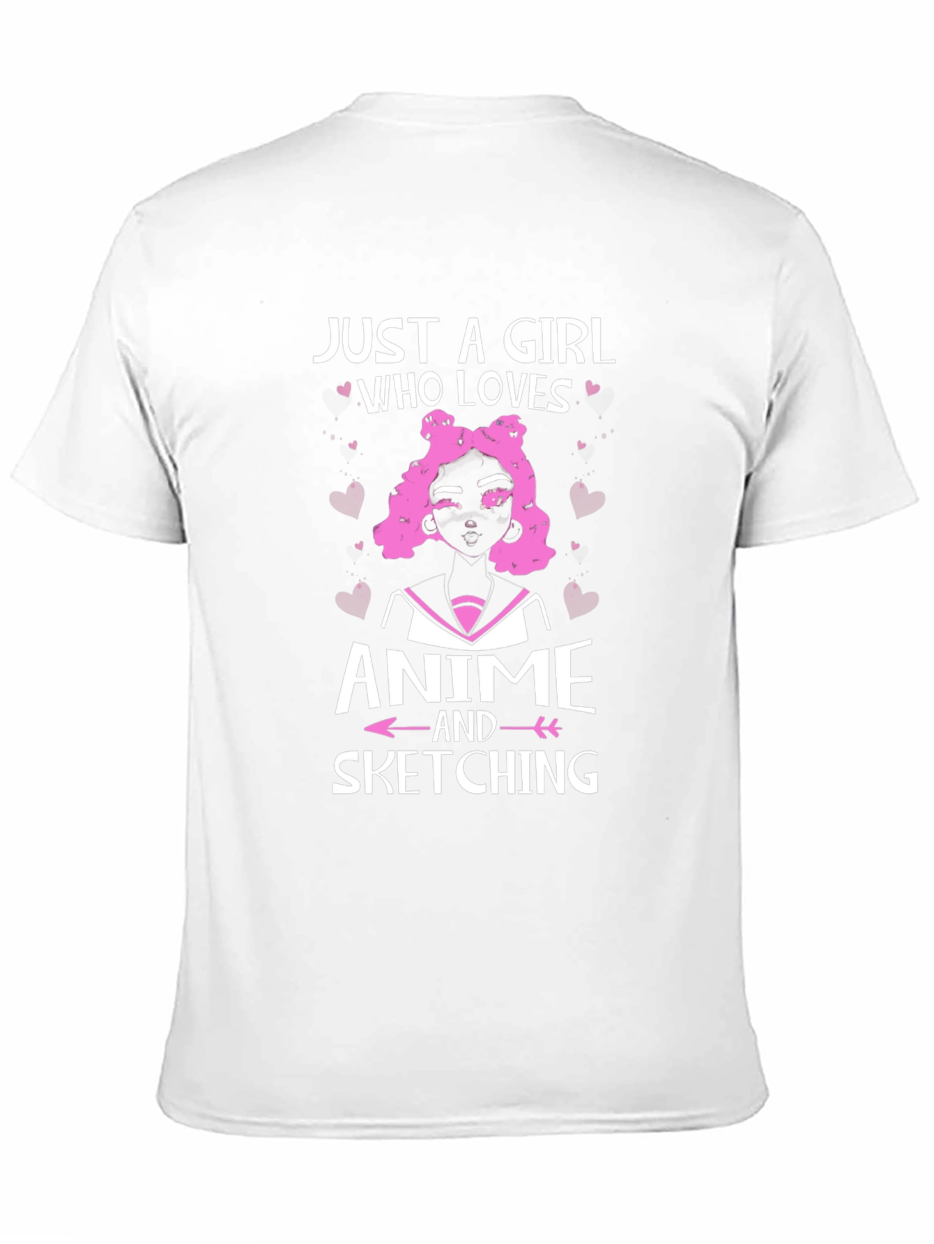 Anime & Sketching Girl T-Shirt - Stylish Cotton Tee