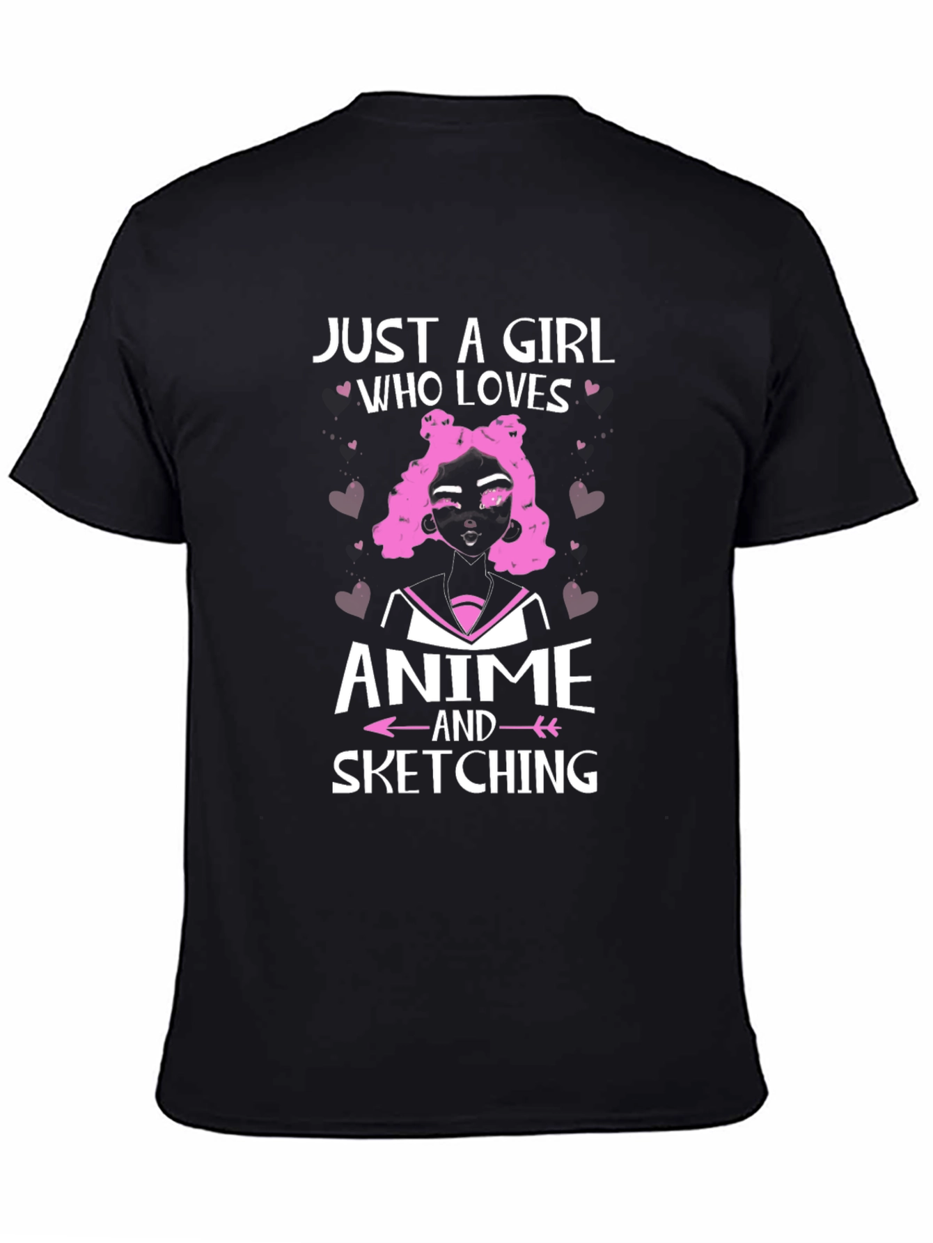 Anime & Sketching Girl T-Shirt - Stylish Cotton Tee
