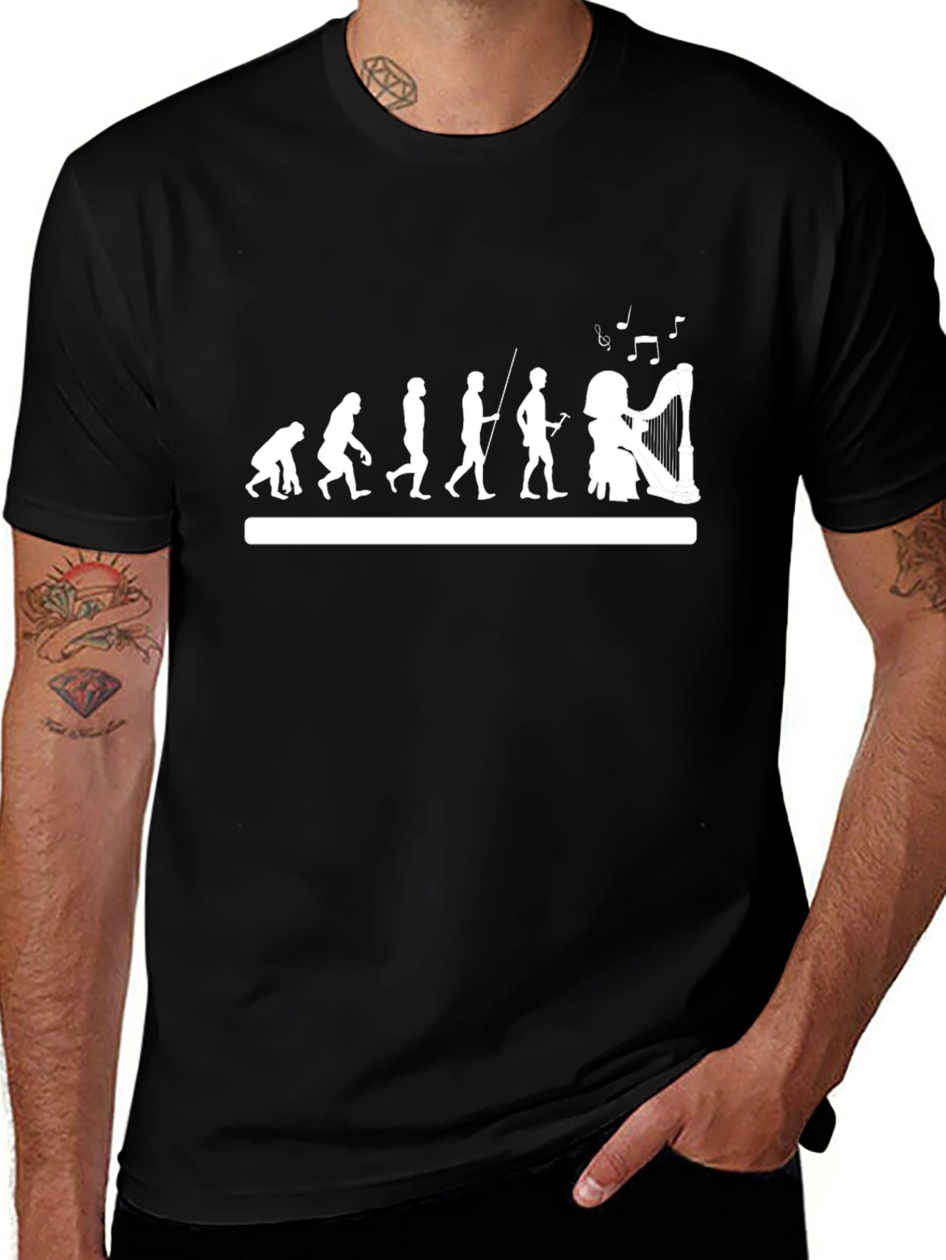 Evolution of a Harpist T-Shirt