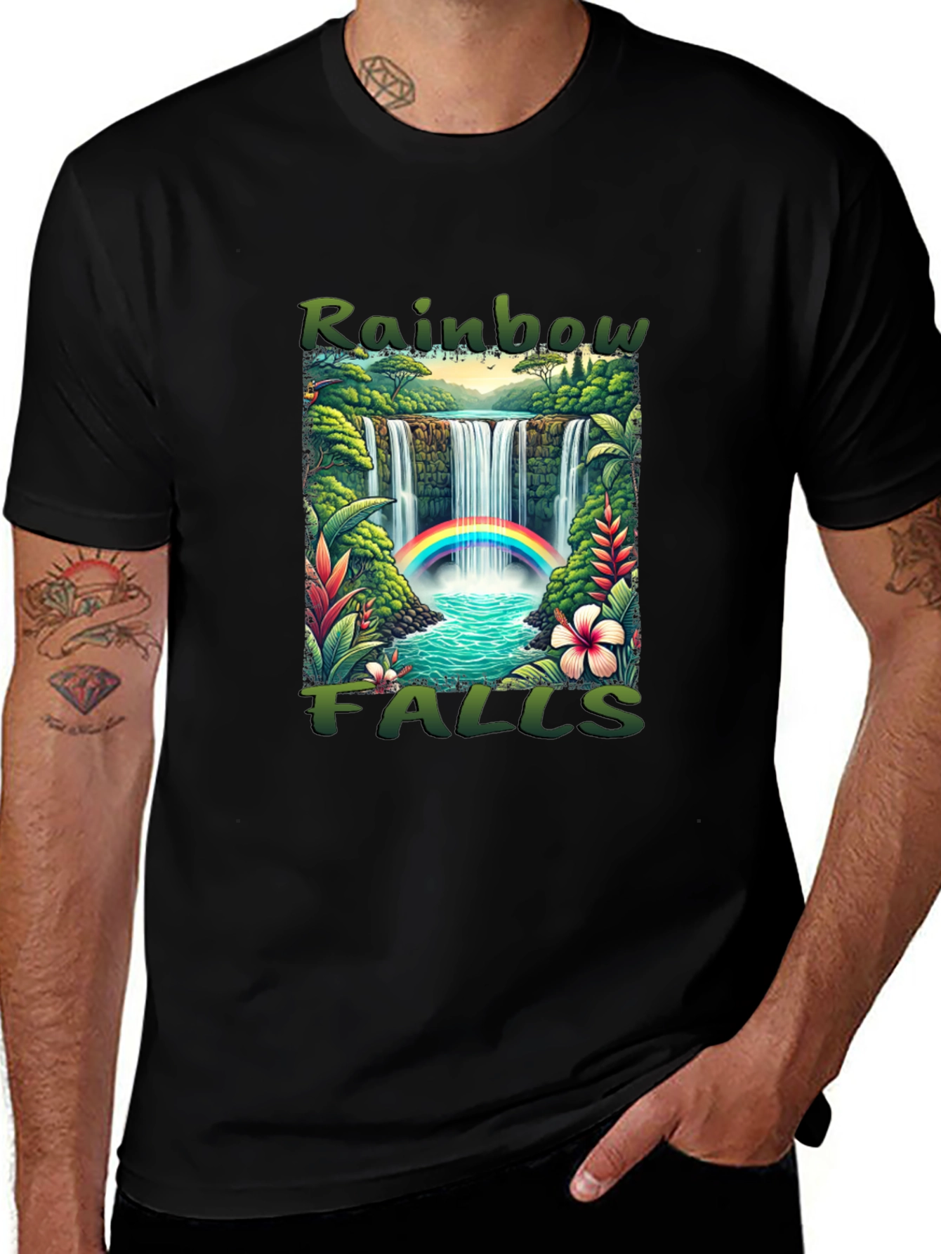 Rainbow Falls Graphic T-Shirt