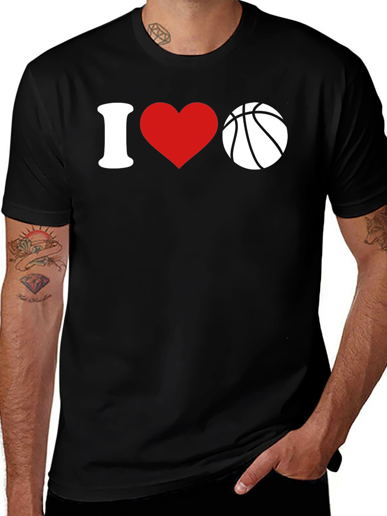 I Love Basketball Graphic T-Shirt