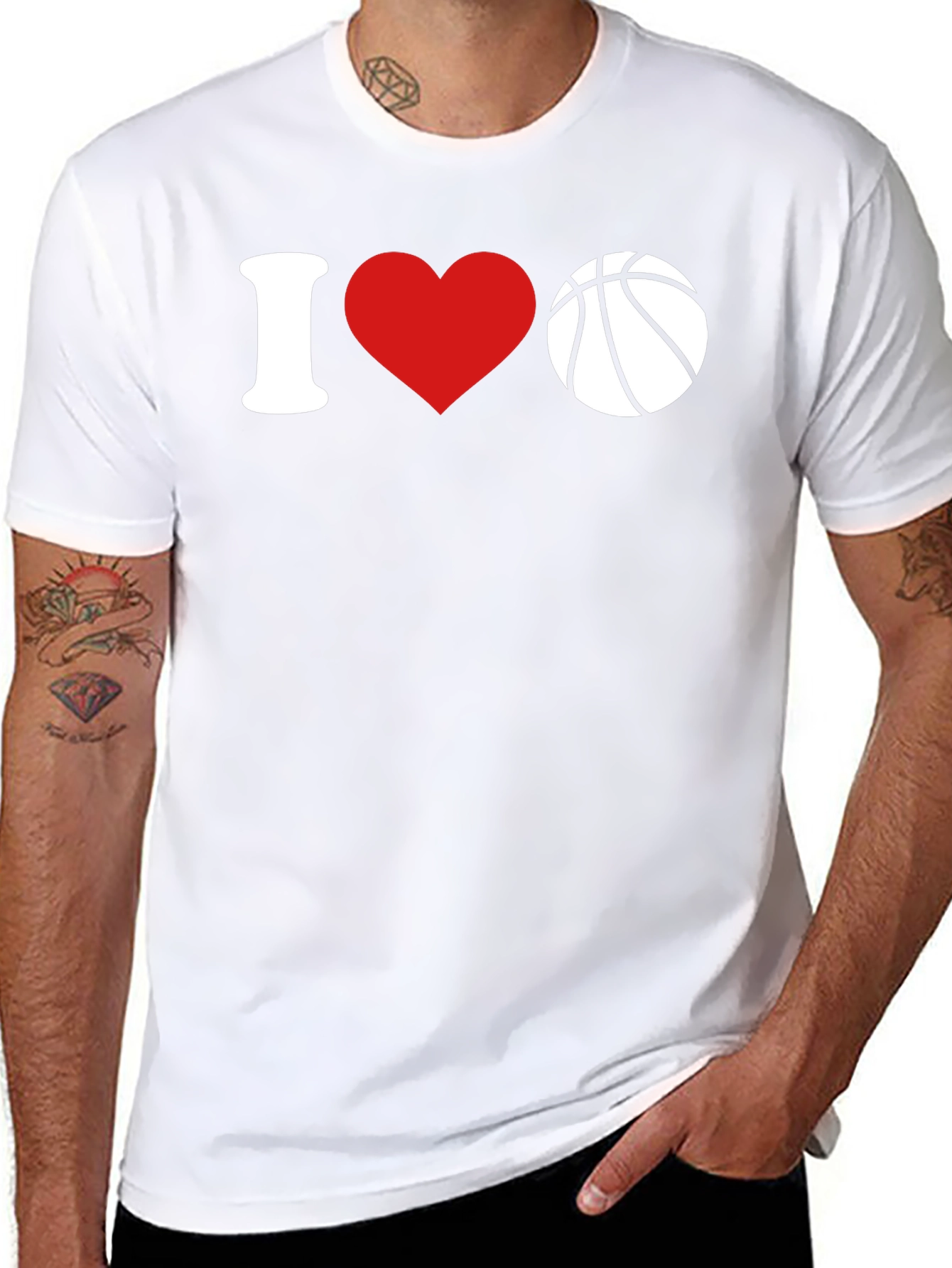 I Love Basketball Graphic T-Shirt