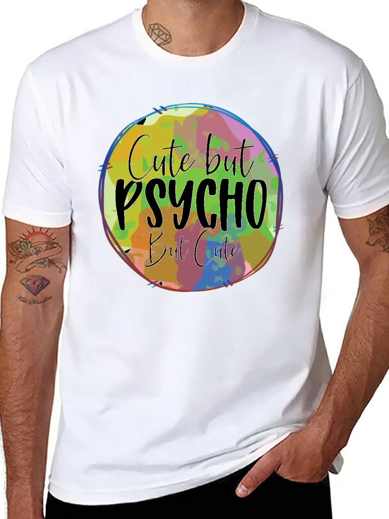 Cute But Psycho Graphic Tee - Black
