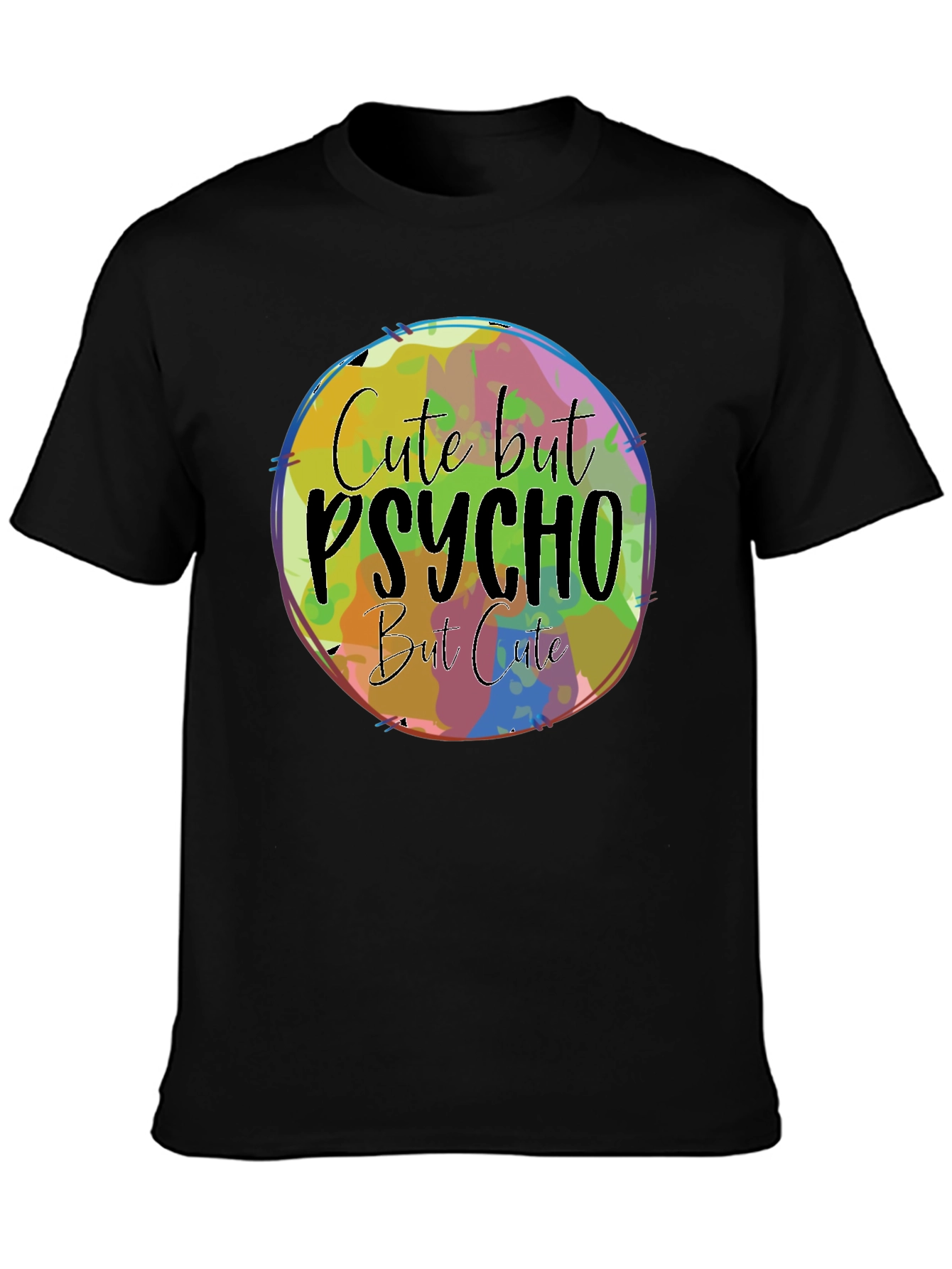 Cute But Psycho Graphic Tee - Black