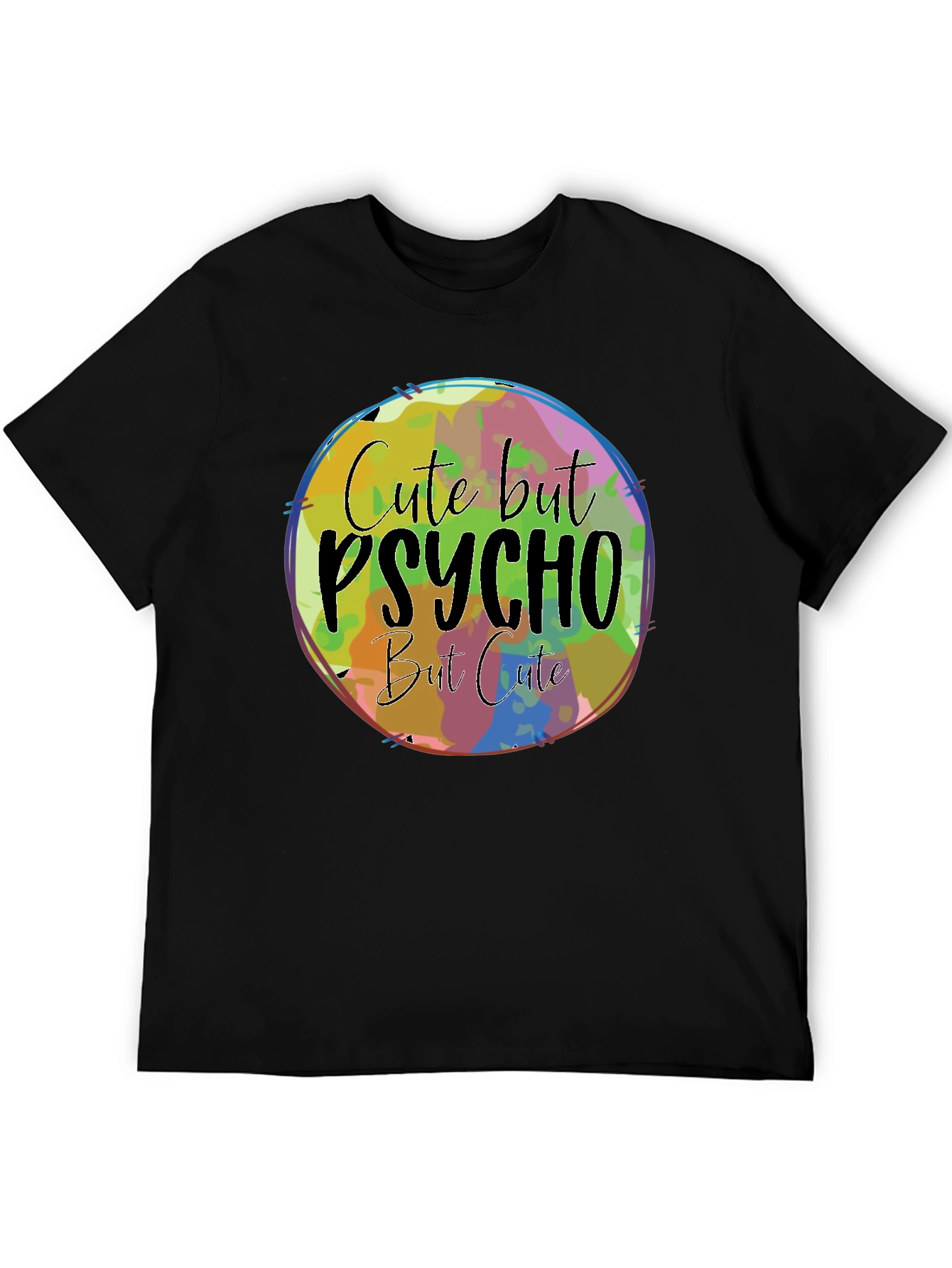Cute But Psycho Graphic Tee - Black