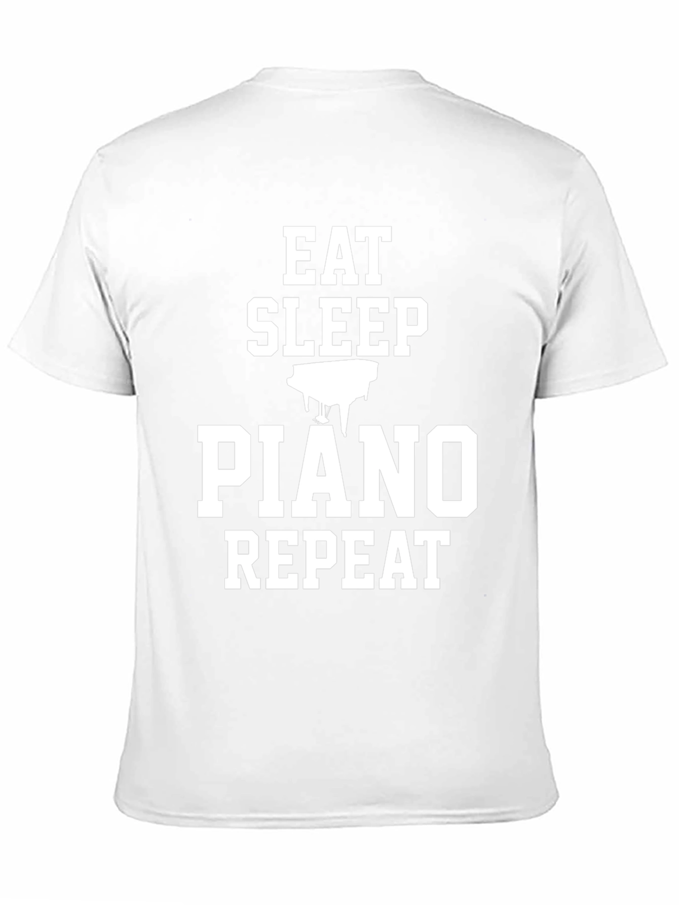 Eat Sleep Piano Repeat Black T-Shirt