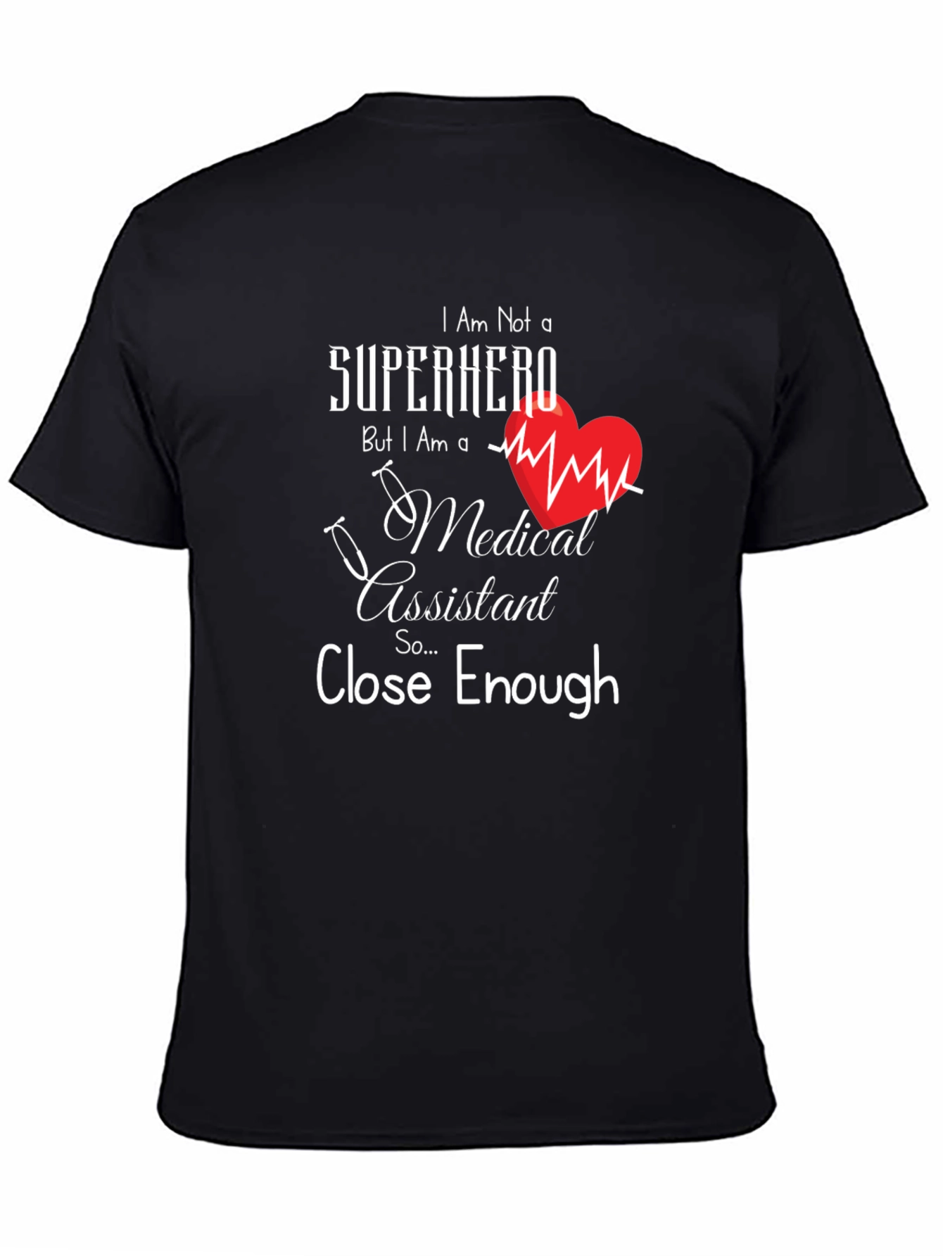 Medical Assistant Superhero Graphic Tee - Black