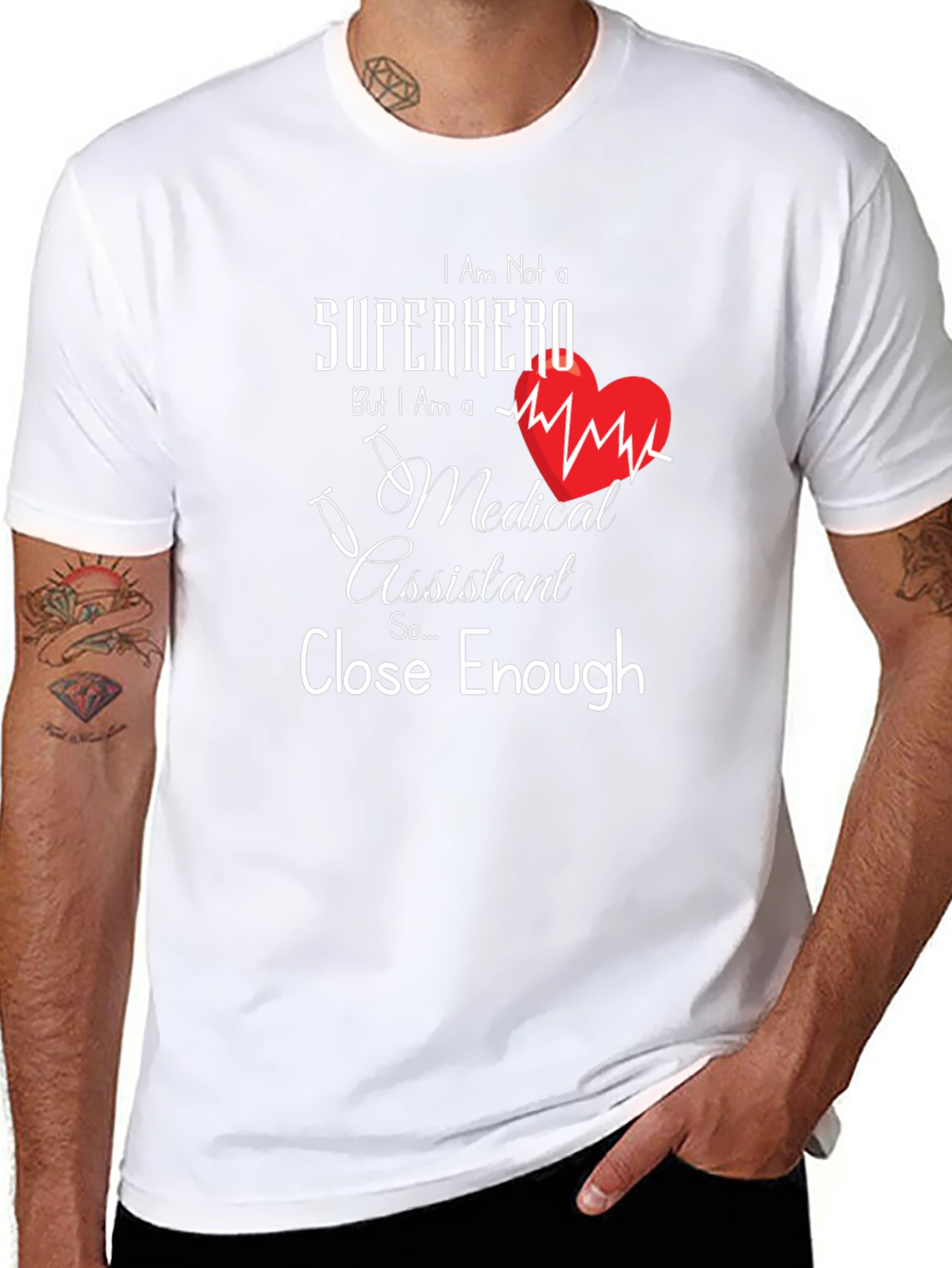 Medical Assistant Superhero Graphic Tee - Black