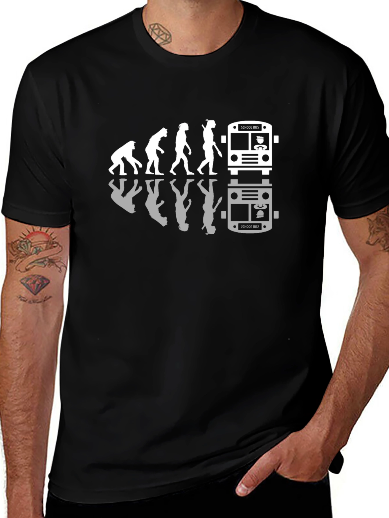 Evolution of a School Bus Driver T-Shirt