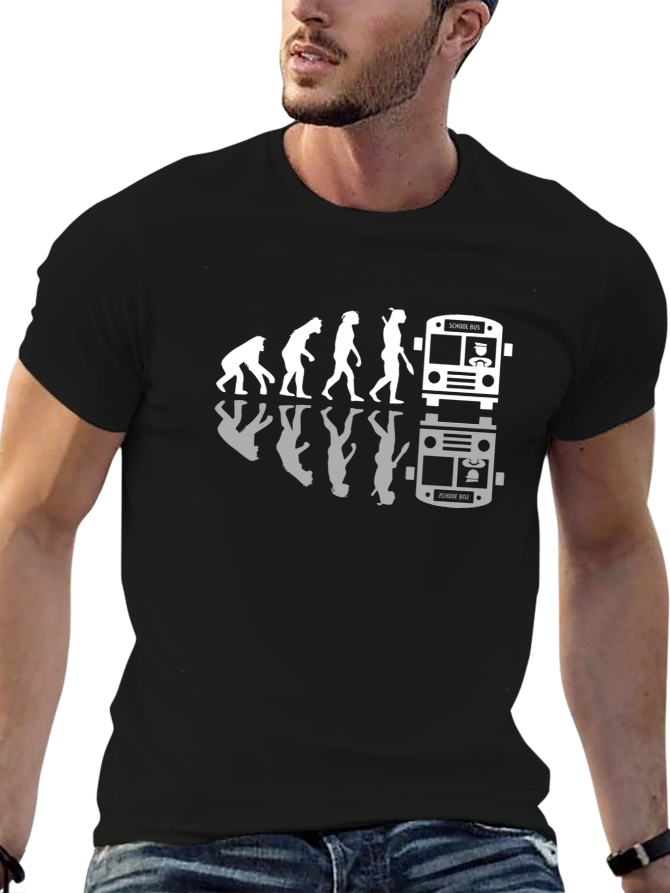 Evolution of a School Bus Driver T-Shirt