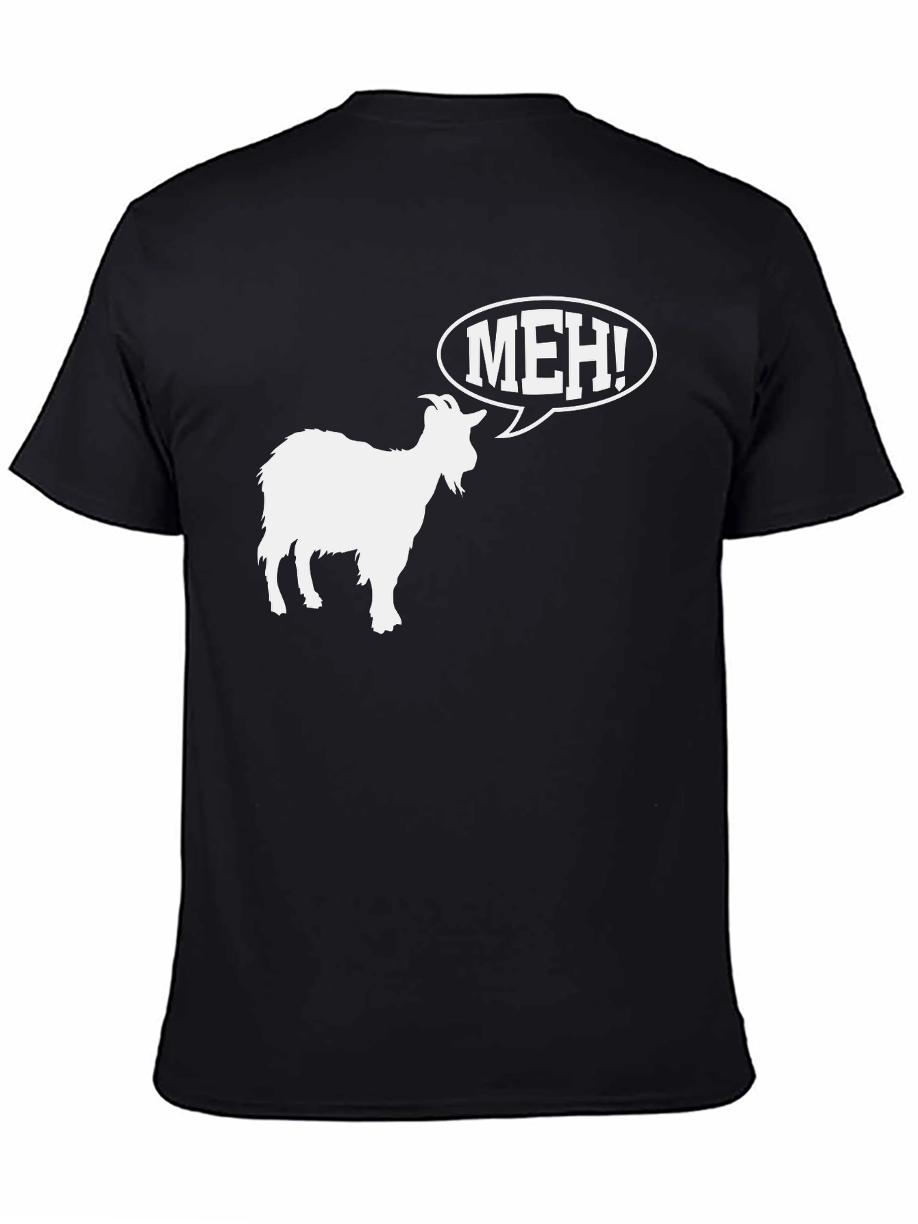 Meh! Goat Graphic T-Shirt - Black