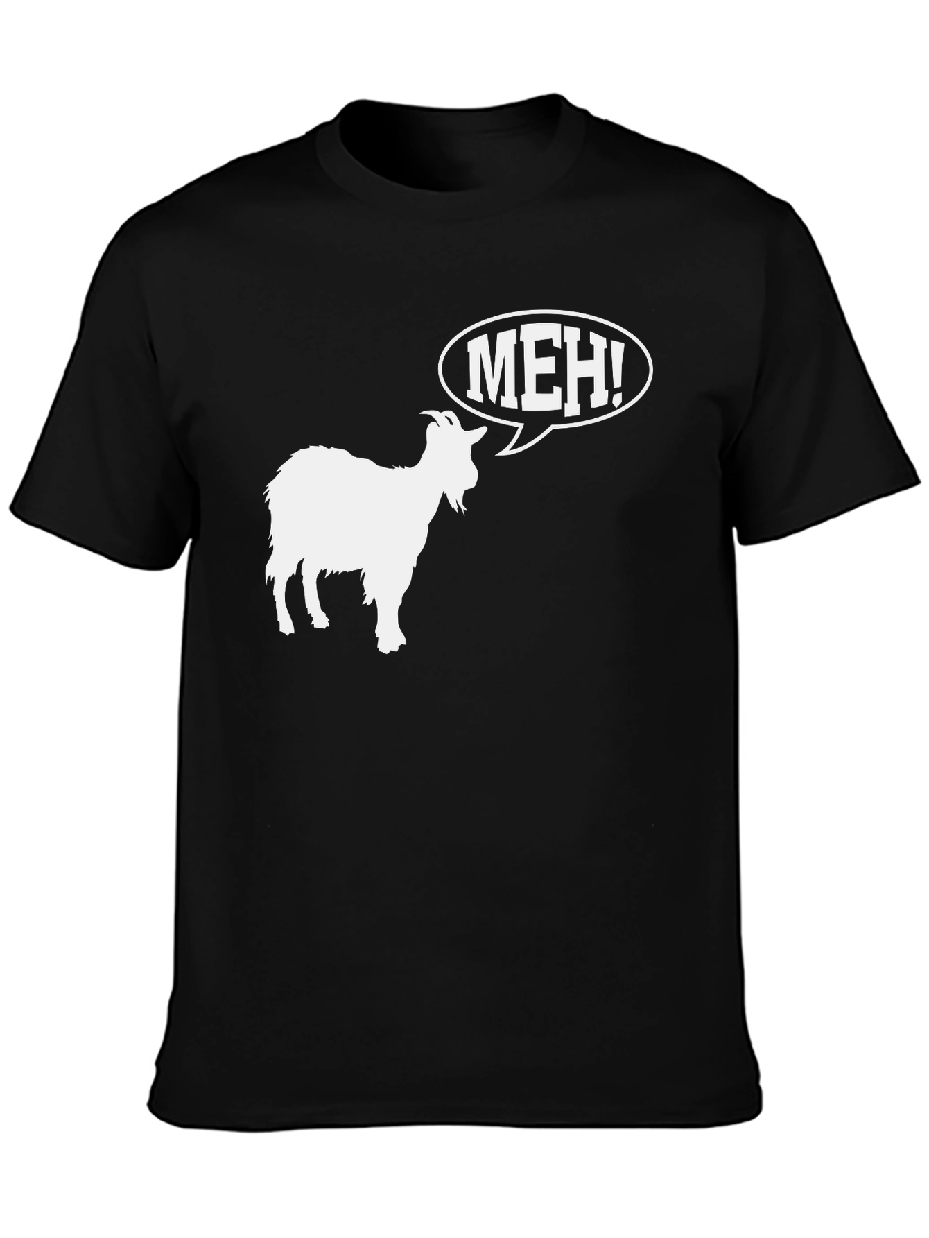 Meh! Goat Graphic T-Shirt - Black