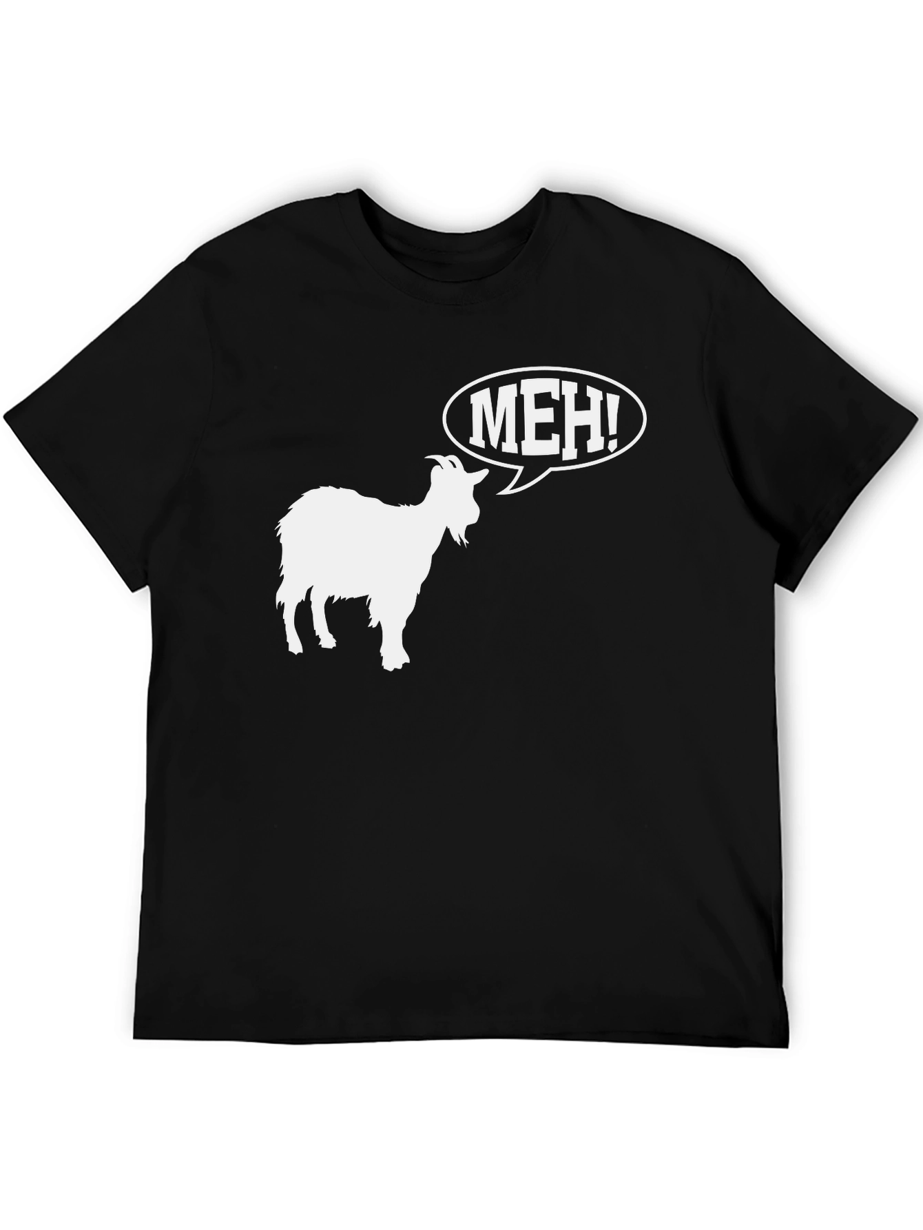 Meh! Goat Graphic T-Shirt - Black