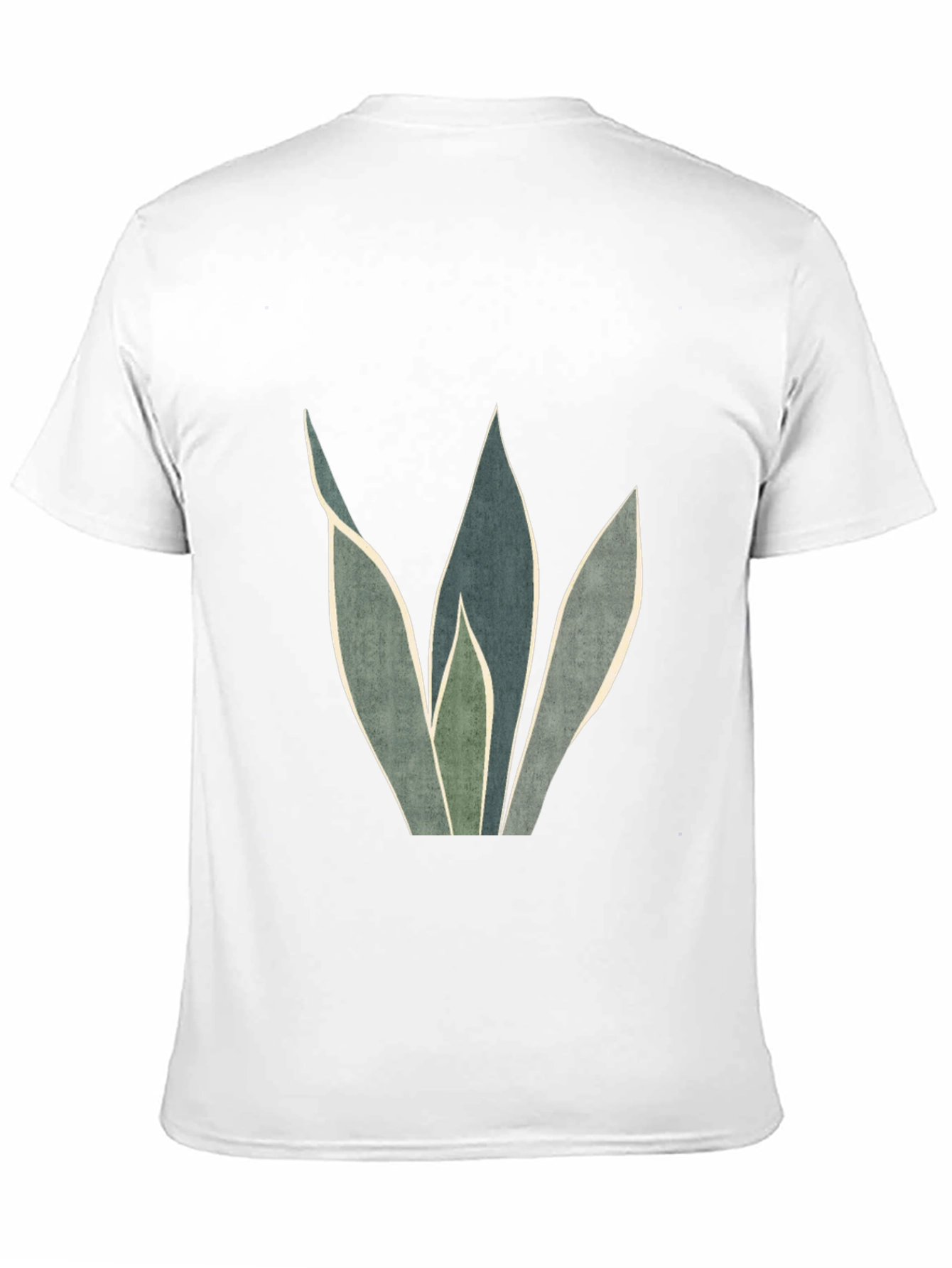 Modern Plant Graphic Black T-Shirt