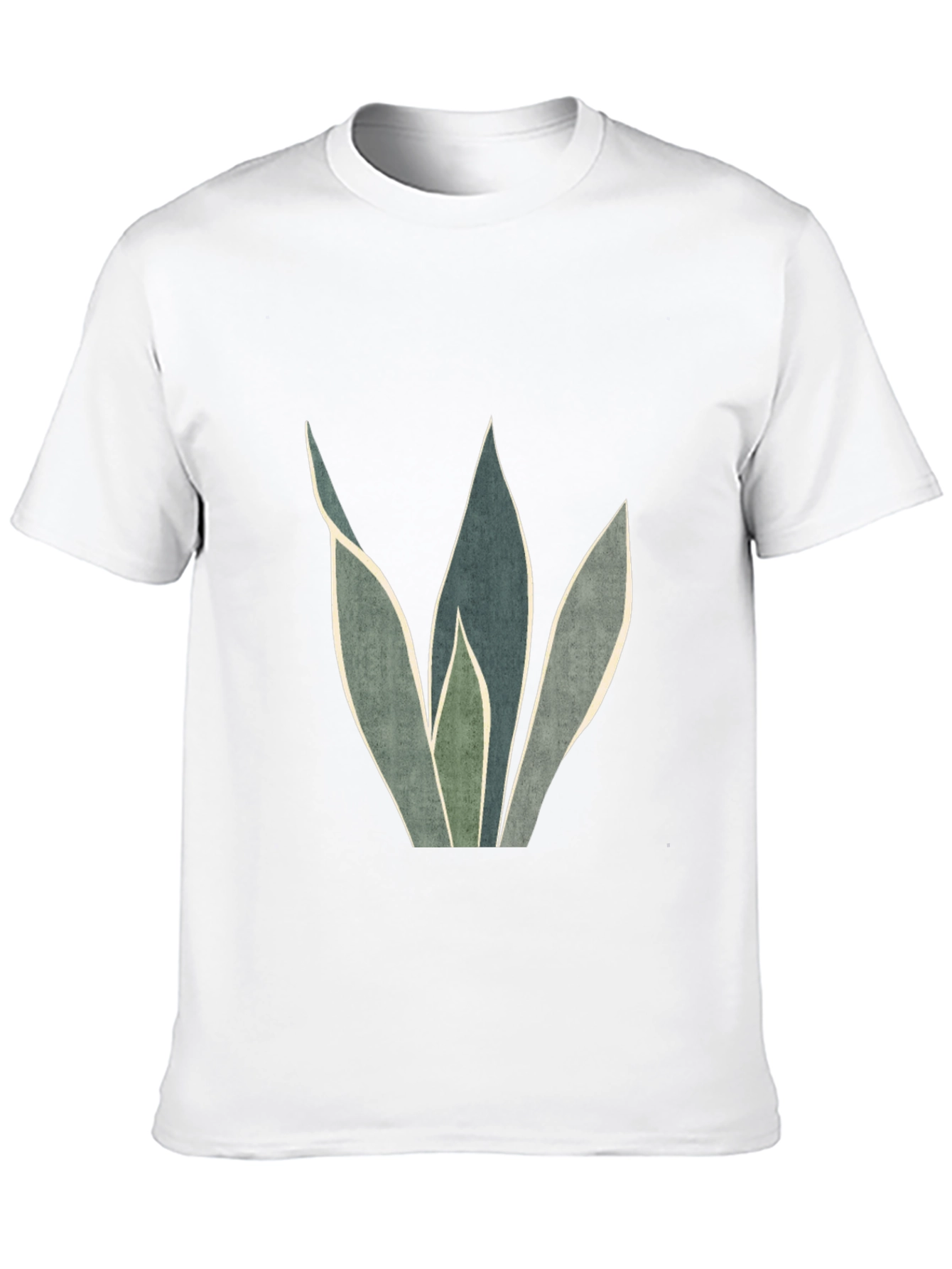 Modern Plant Graphic Black T-Shirt