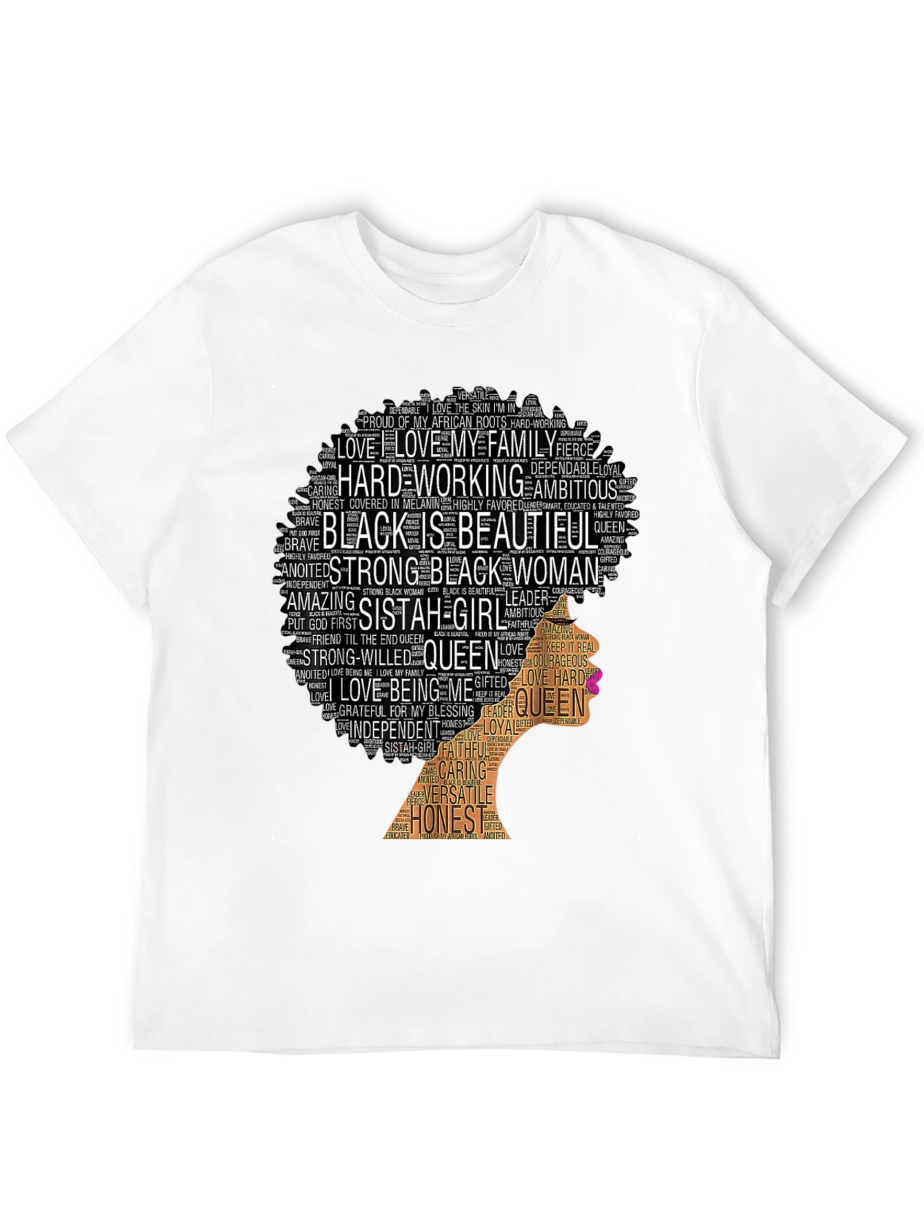 Black Is Beautiful Word Art Graphic Tee