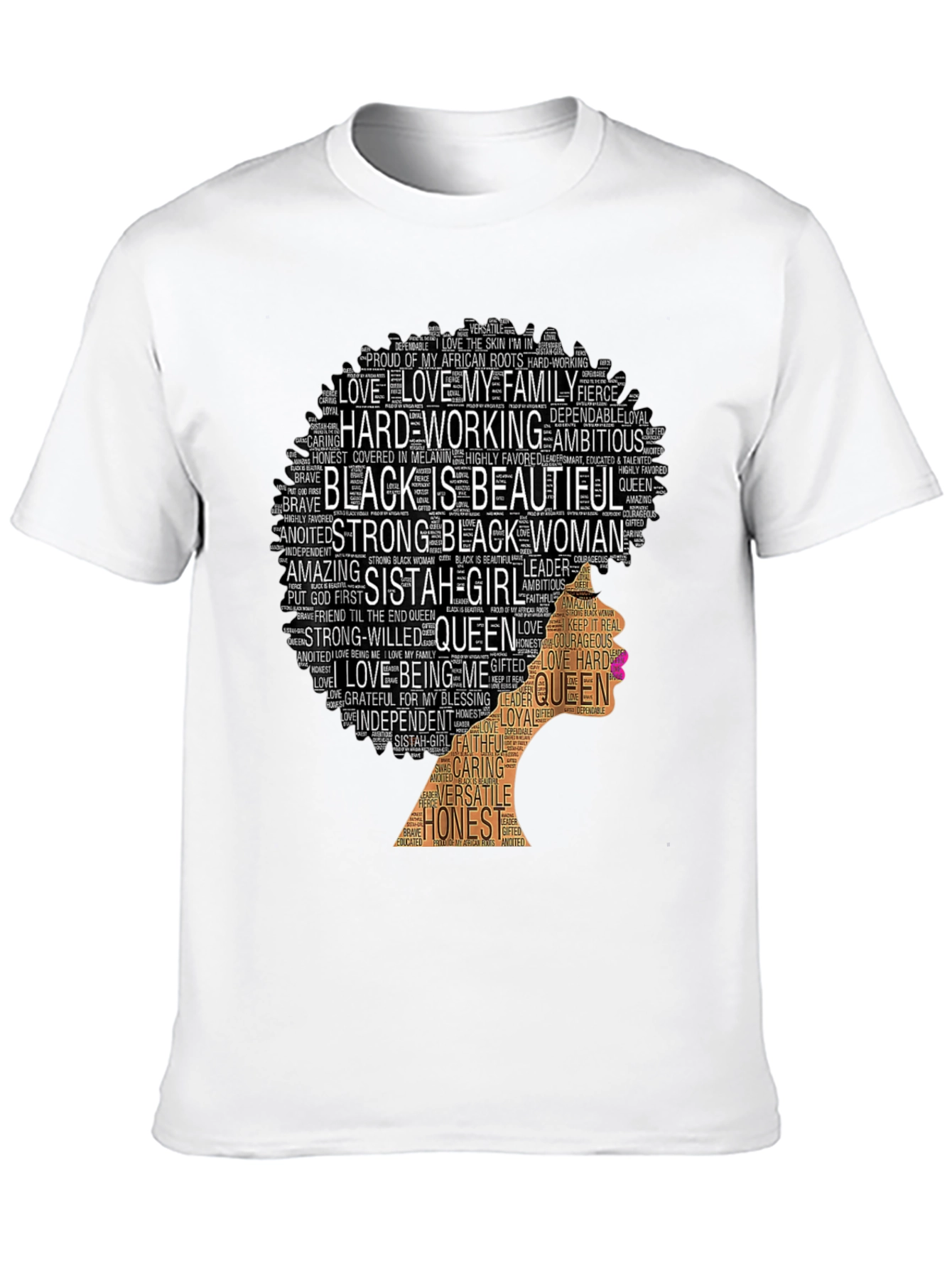 Black Is Beautiful Word Art Graphic Tee