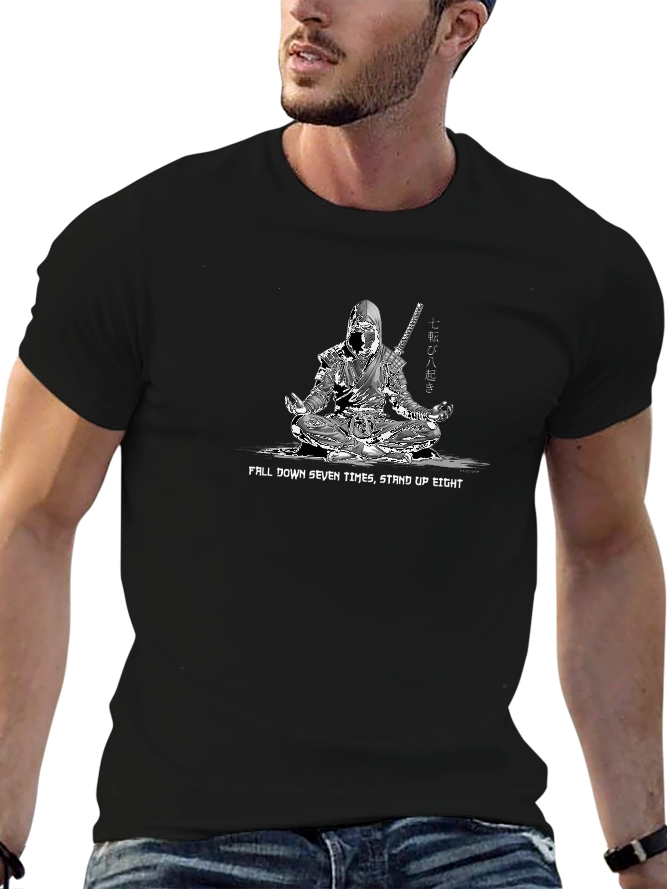 Ninja Perseverance Graphic Tee - Fall Seven Stand Eight