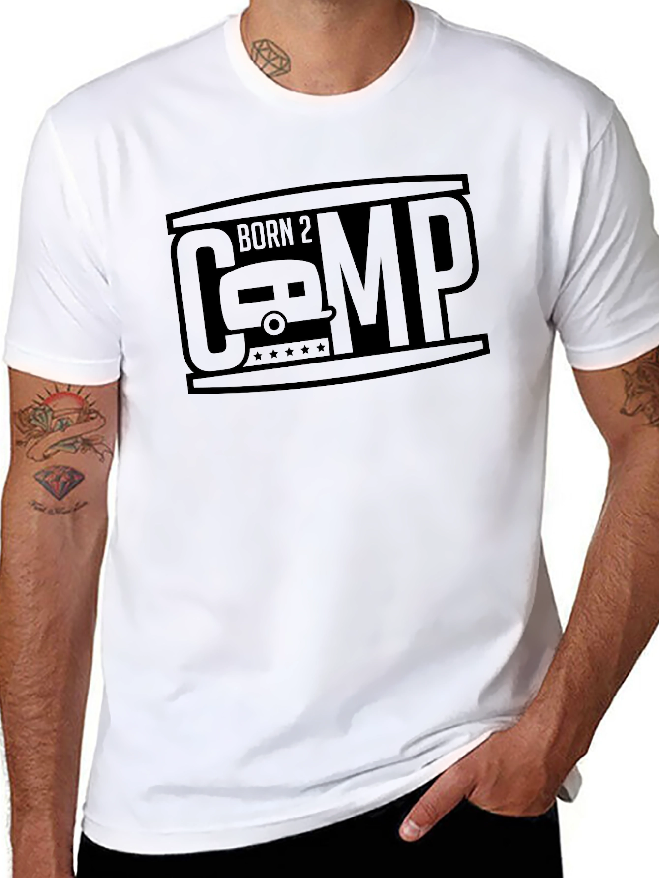 Born 2 Camp Black T-Shirt