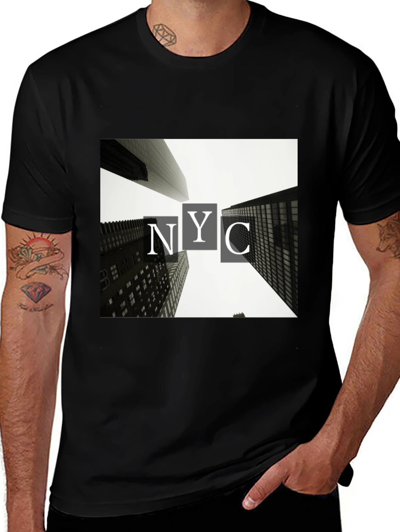 NYC Buildings T-Shirt - Black