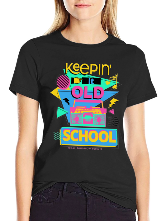 Keepin It Old School Retro Graphic Tee