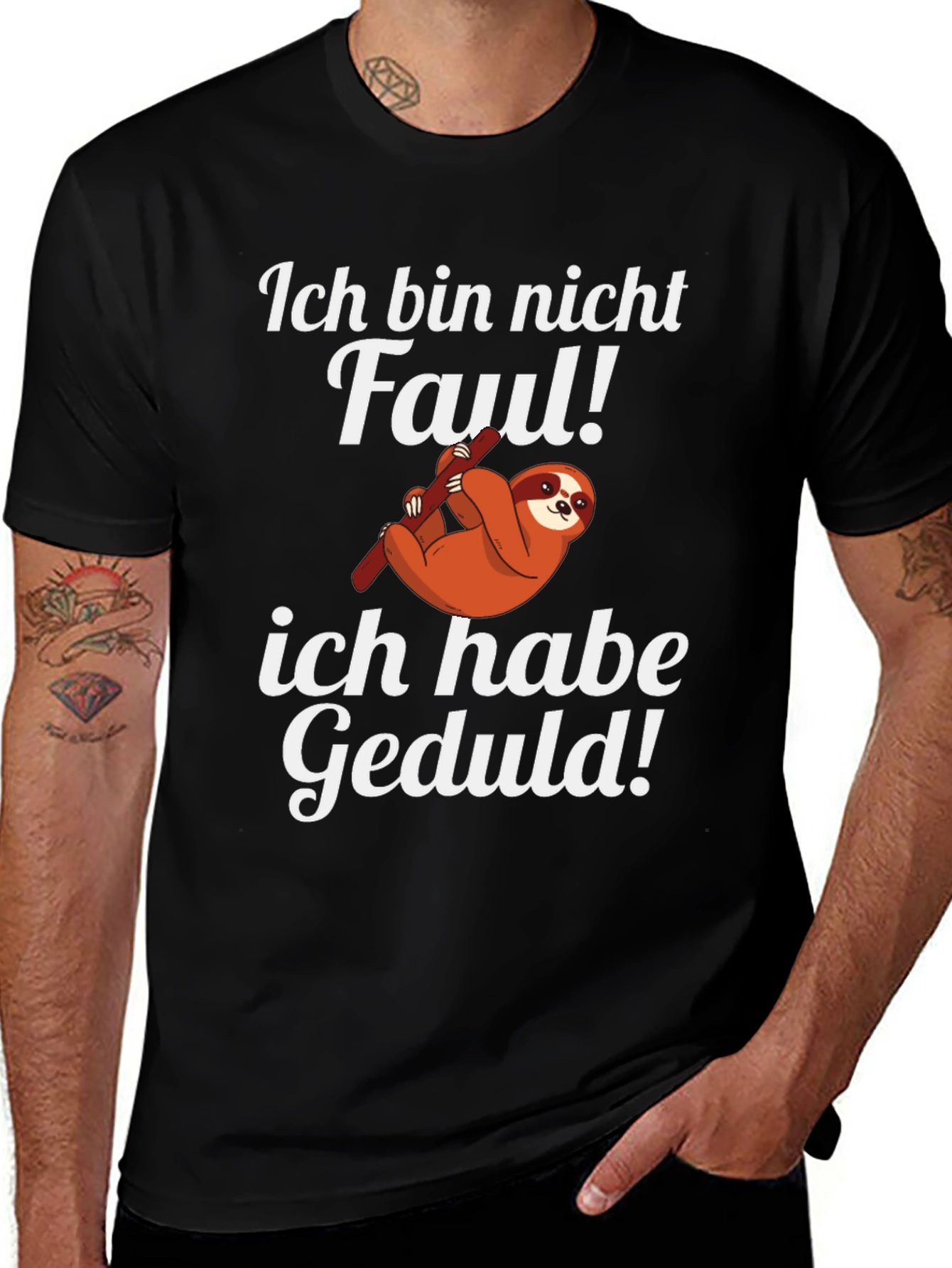 Ich Bin Nicht Faul T-Shirt Sloth Graphic Tee