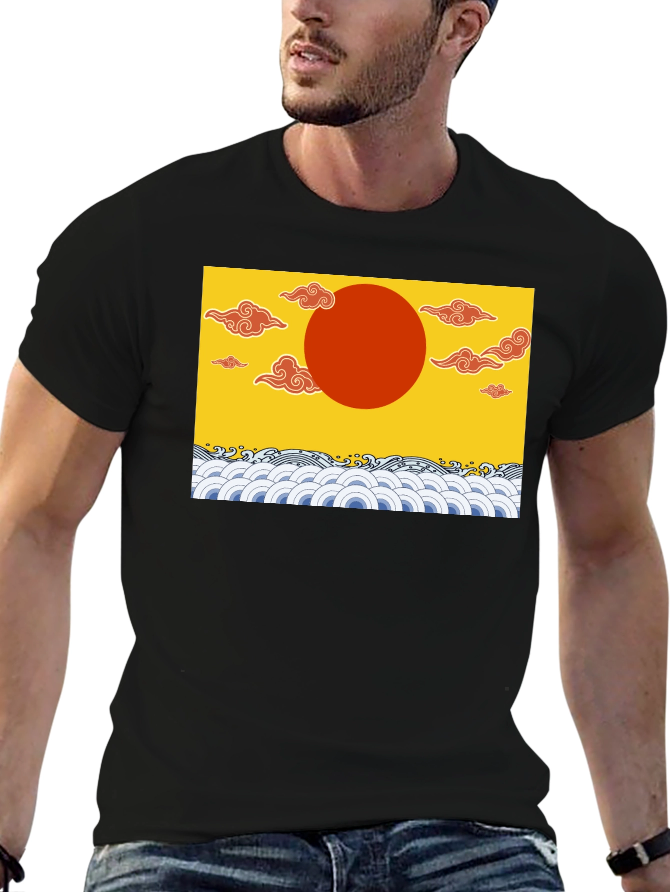 Rising Sun Graphic Tee - Artistic Design