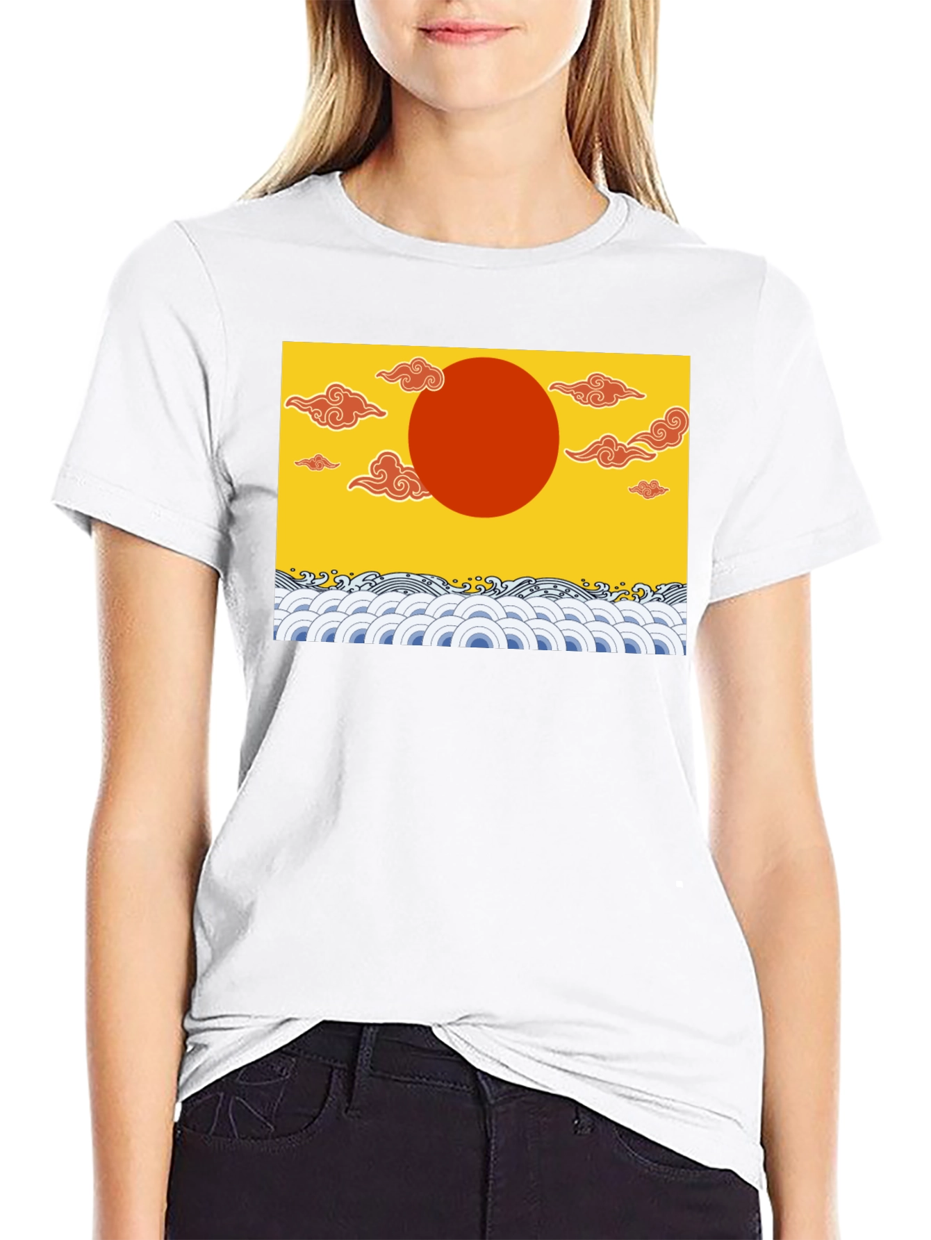 Rising Sun Graphic Tee - Artistic Design