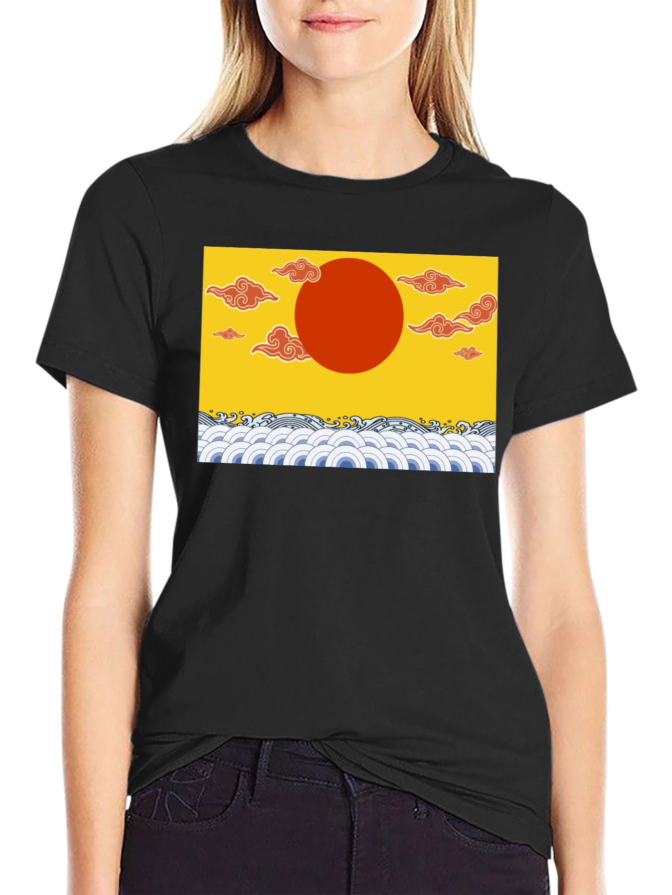 Rising Sun Graphic Tee - Artistic Design
