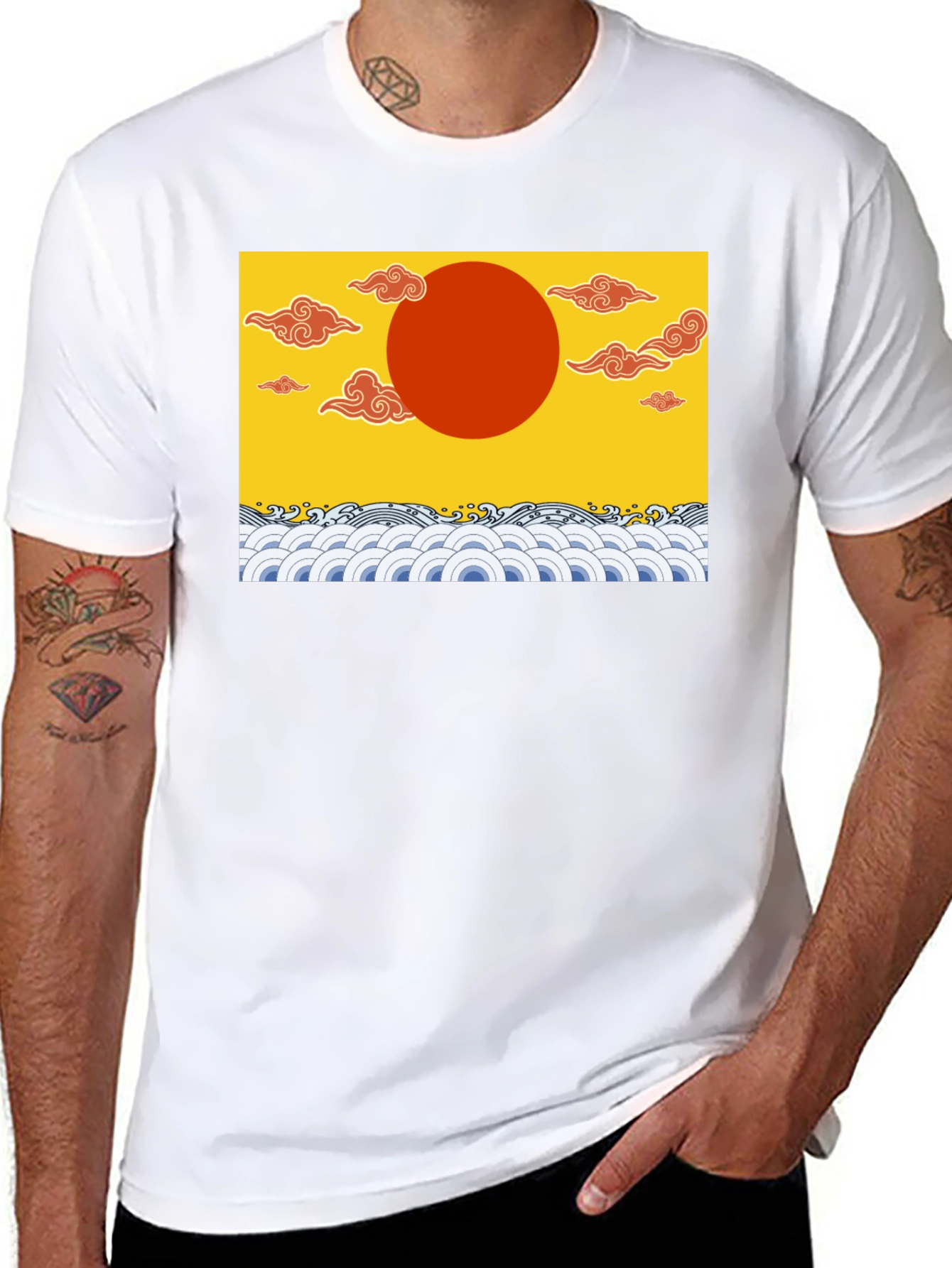 Rising Sun Graphic Tee - Artistic Design