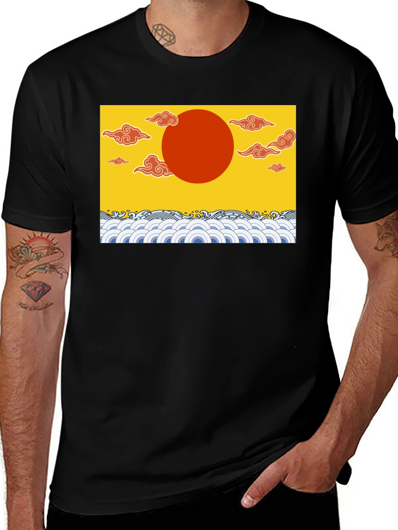 Rising Sun Graphic Tee - Artistic Design