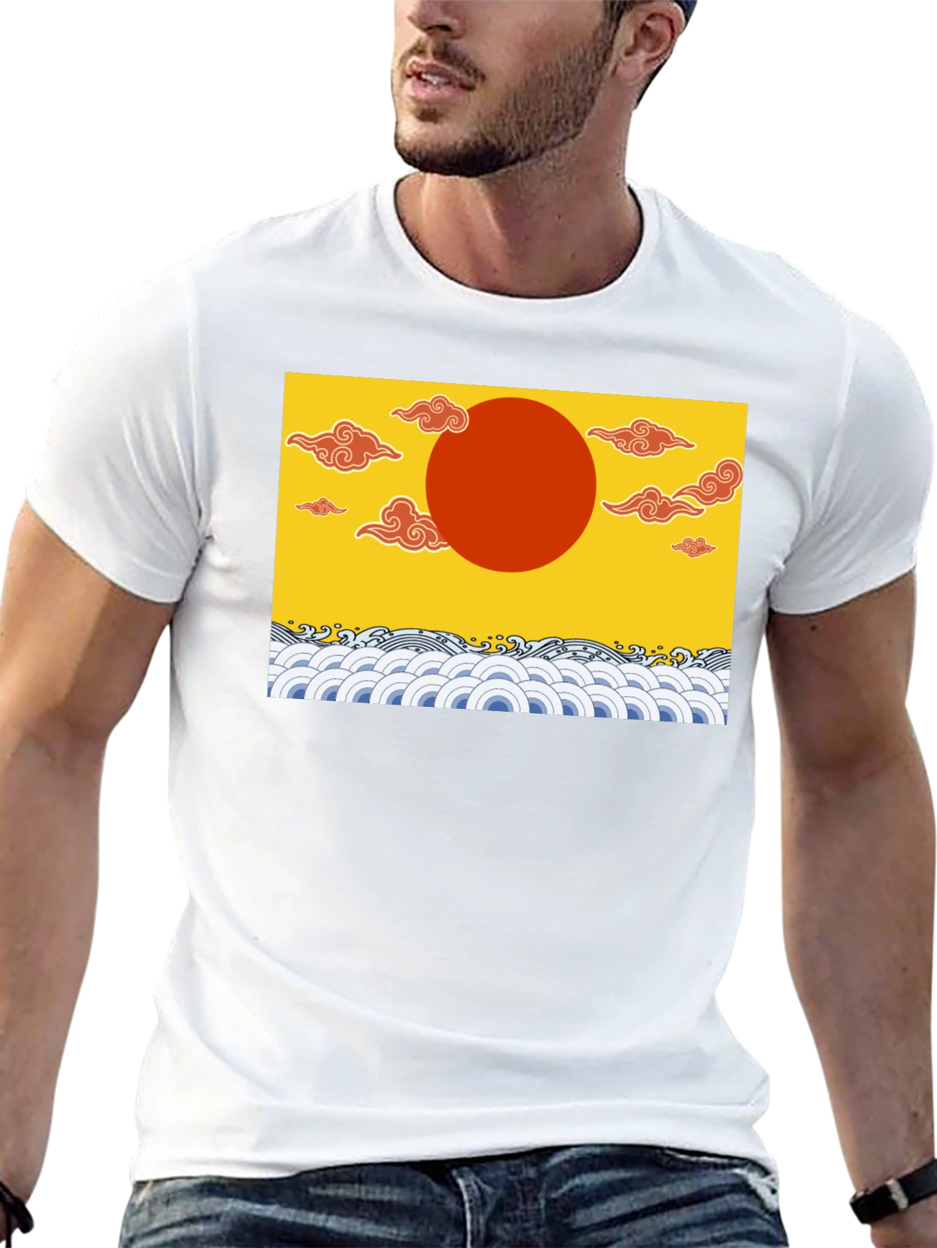 Rising Sun Graphic Tee - Artistic Design