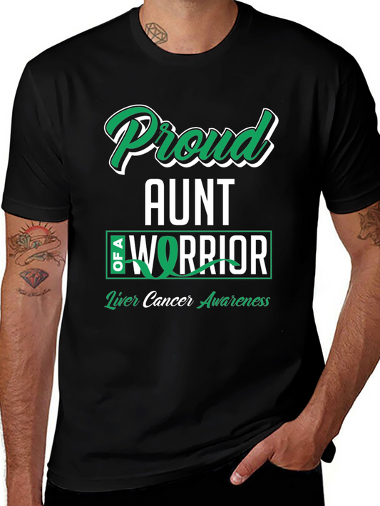 Proud Aunt of a Warrior Liver Cancer Awareness T-Shirt