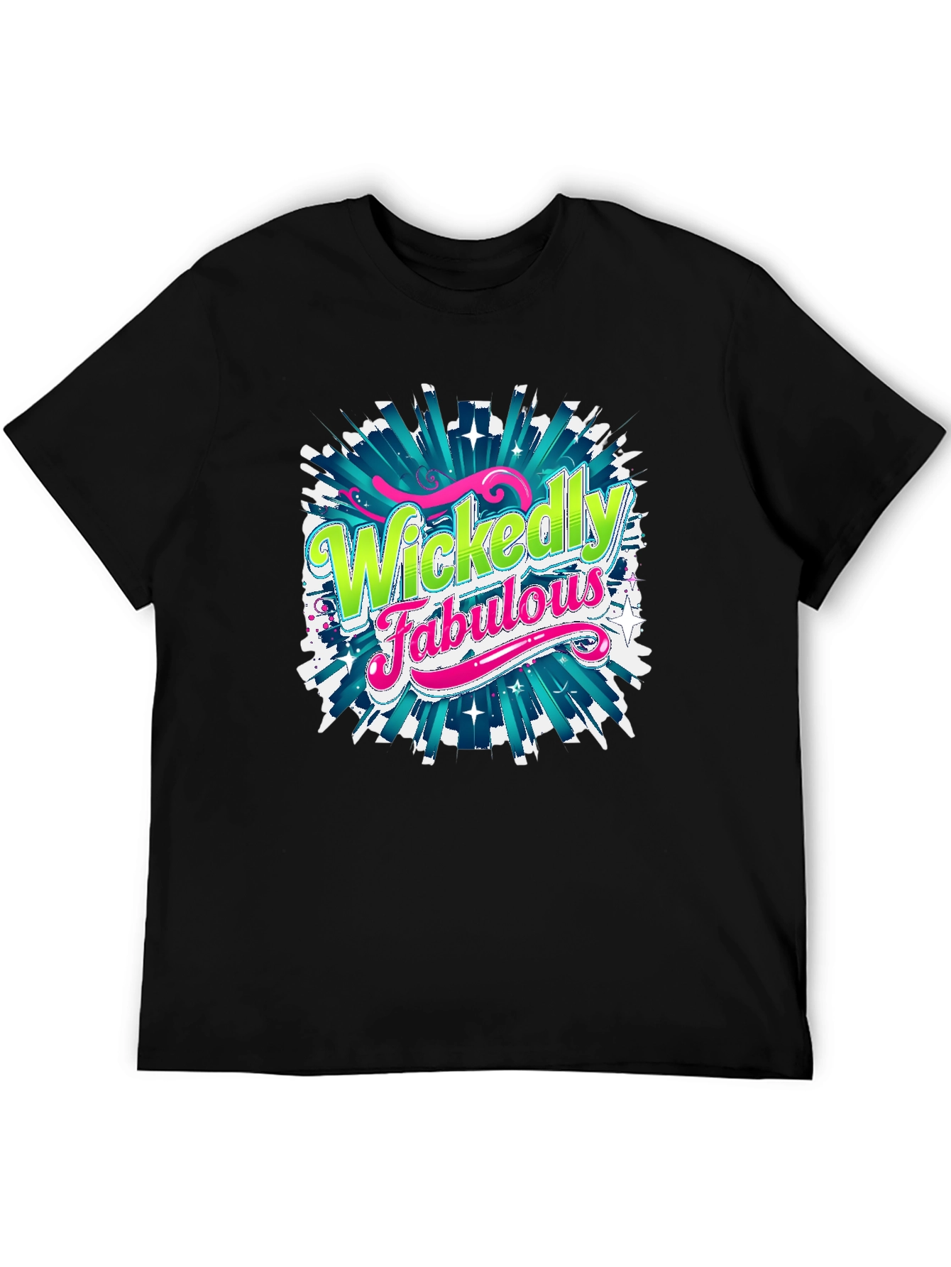 Wickedly Fabulous Graphic Tee - Black Cotton T-Shirt