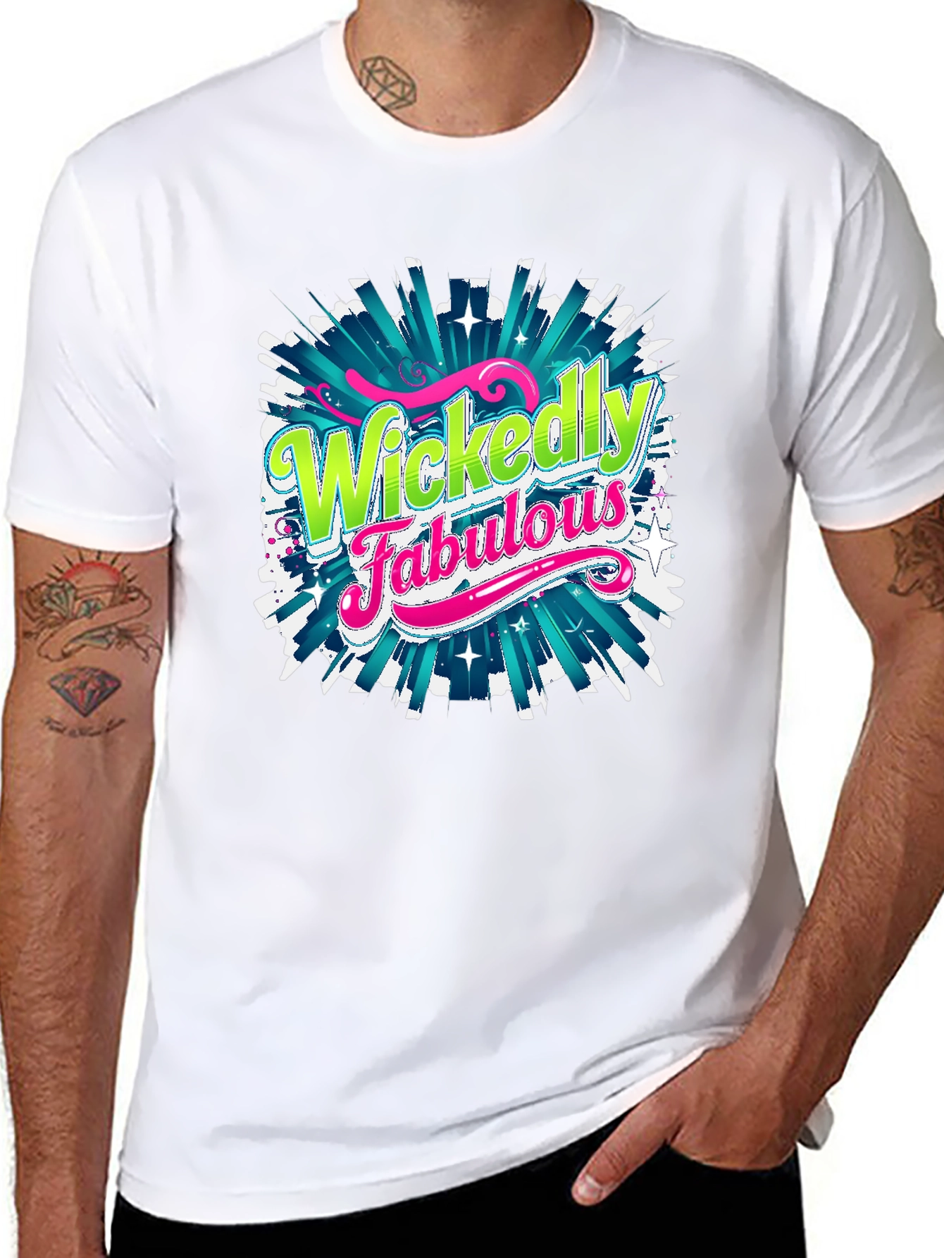 Wickedly Fabulous Graphic Tee - Black Cotton T-Shirt
