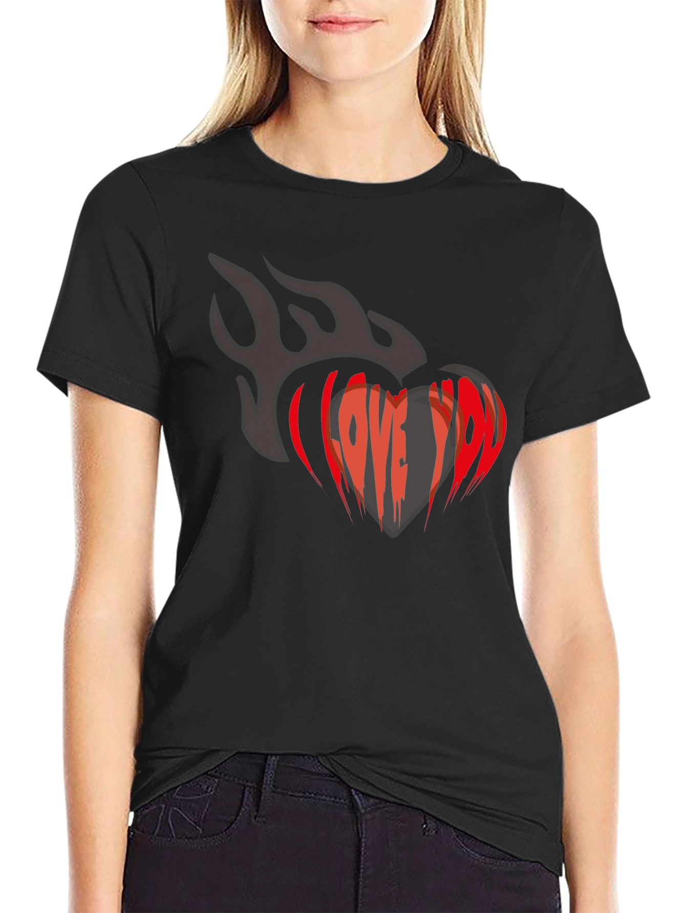 I Love You Heart Graphic T-Shirt - Valentines Day