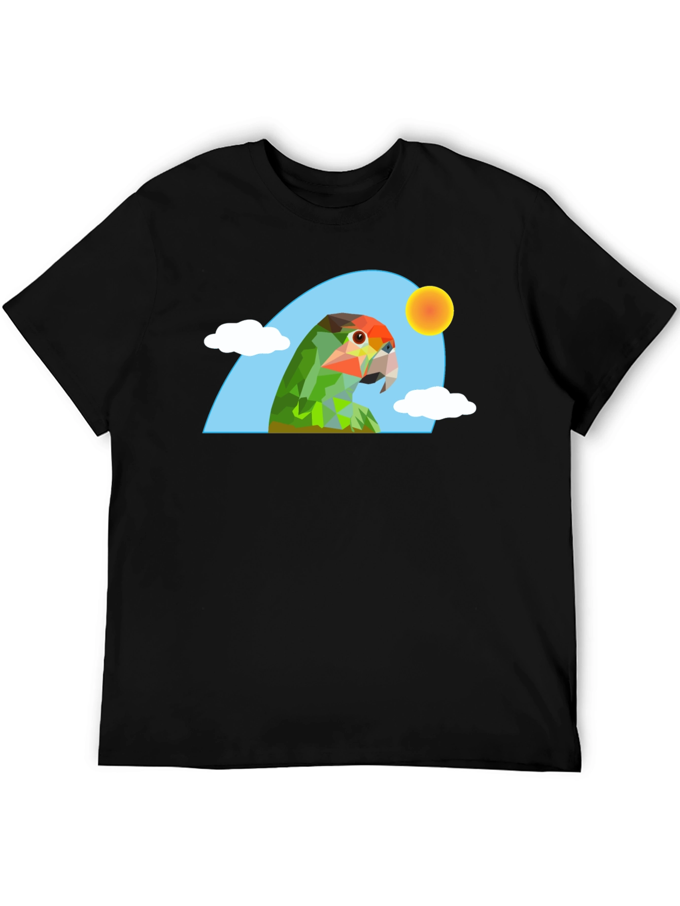 Geometric Parrot T-Shirt - Unique Graphic Tee