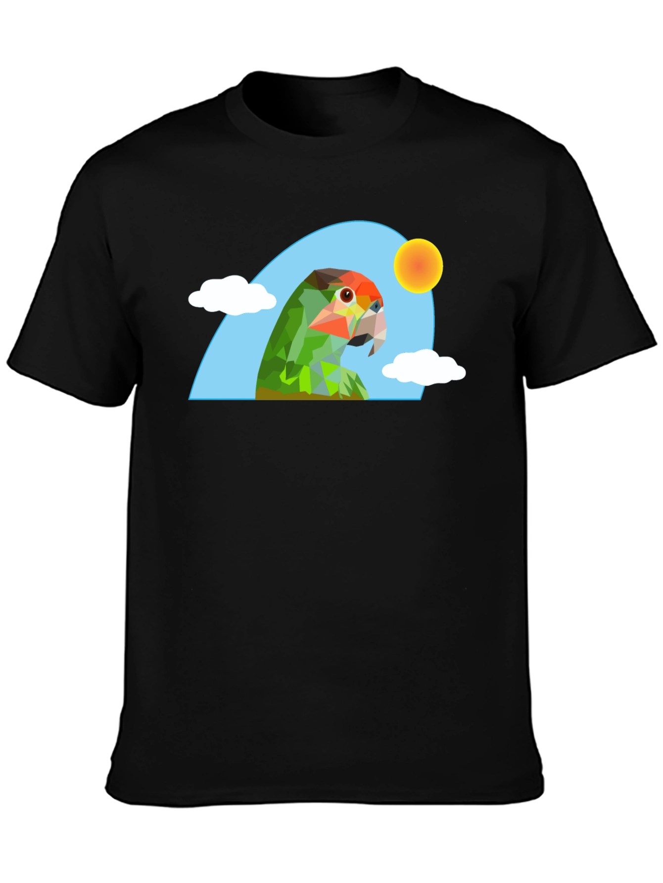 Geometric Parrot T-Shirt - Unique Graphic Tee