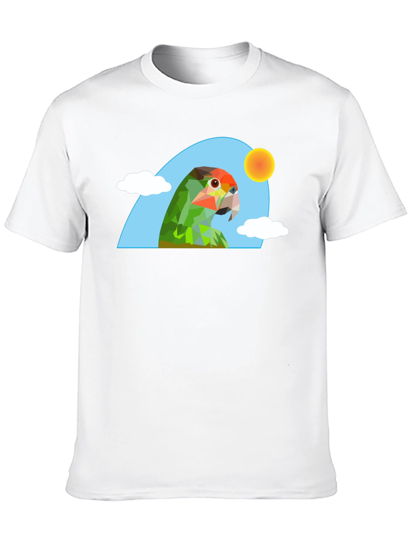 Geometric Parrot T-Shirt - Unique Graphic Tee