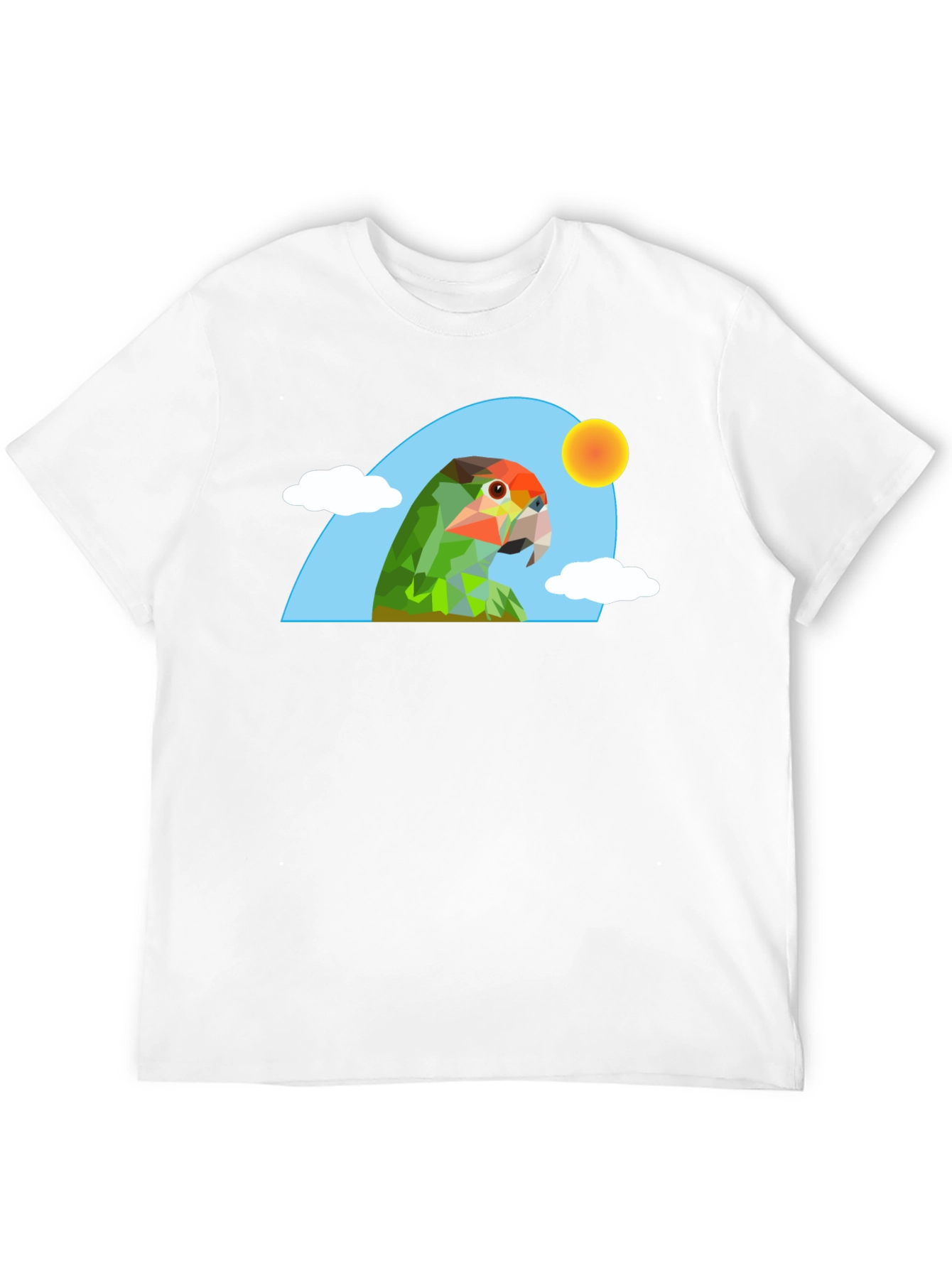 Geometric Parrot T-Shirt - Unique Graphic Tee