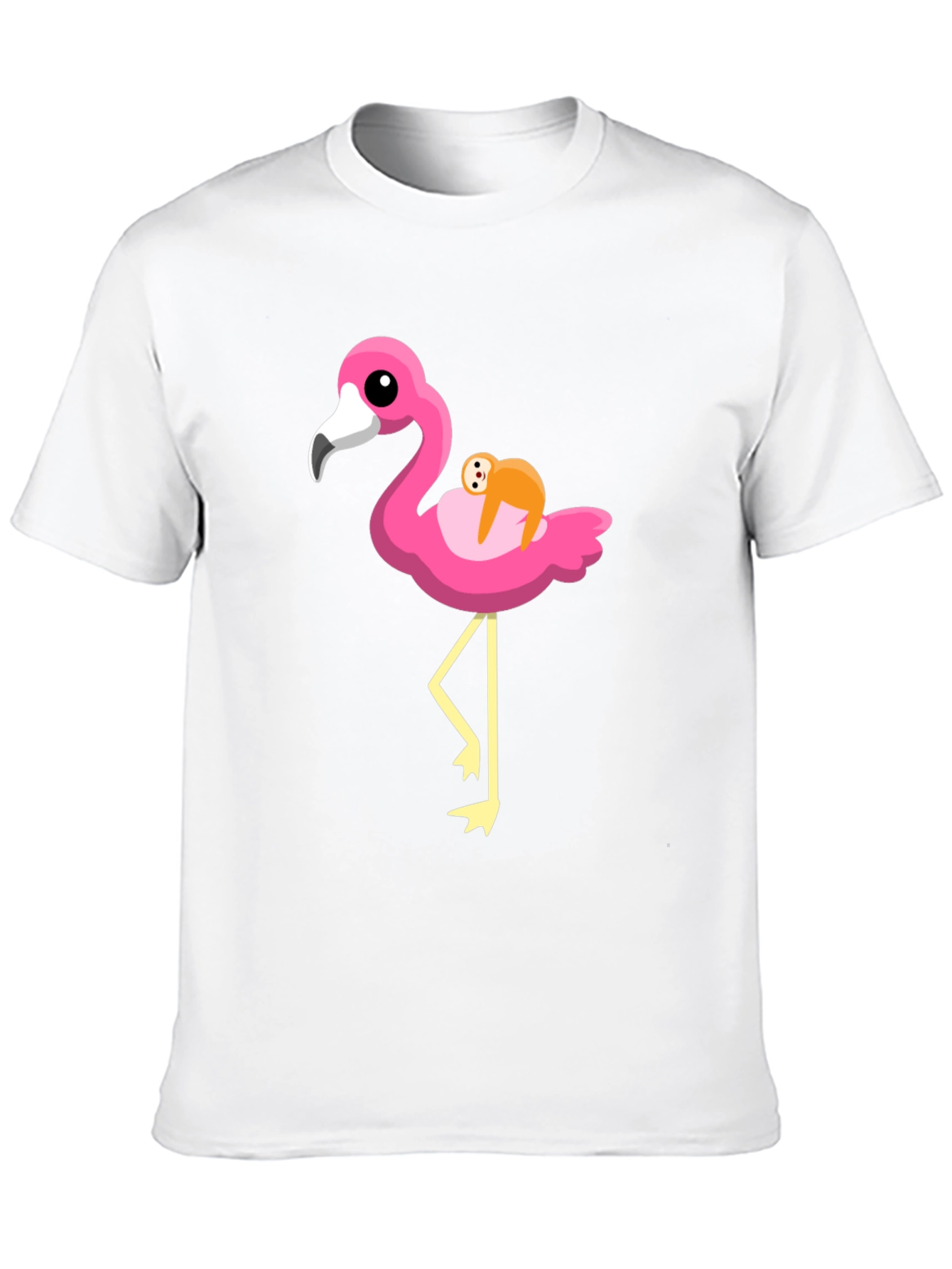 Flamingo Sloth T-Shirt - Quirky Graphic Tee