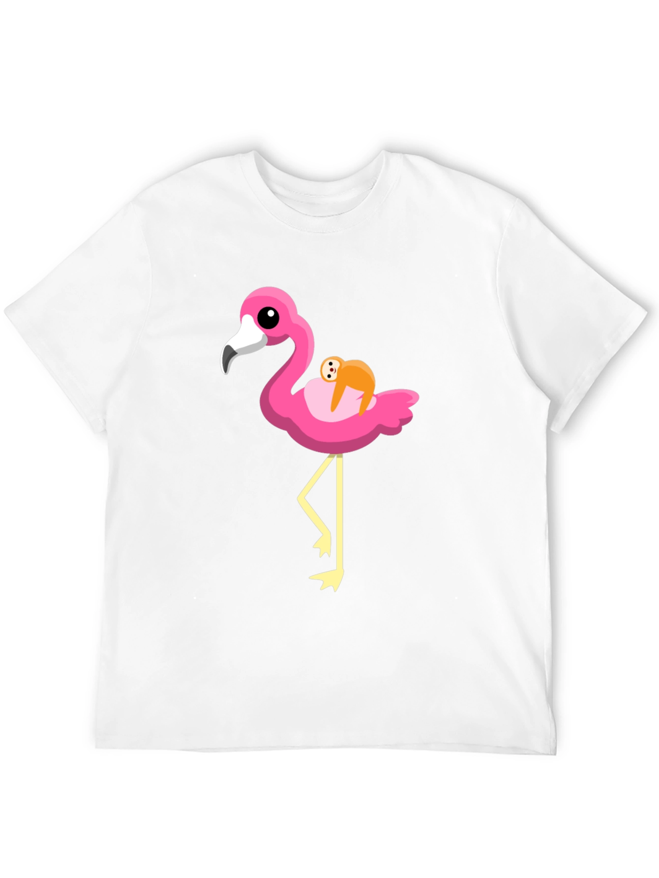 Flamingo Sloth T-Shirt - Quirky Graphic Tee