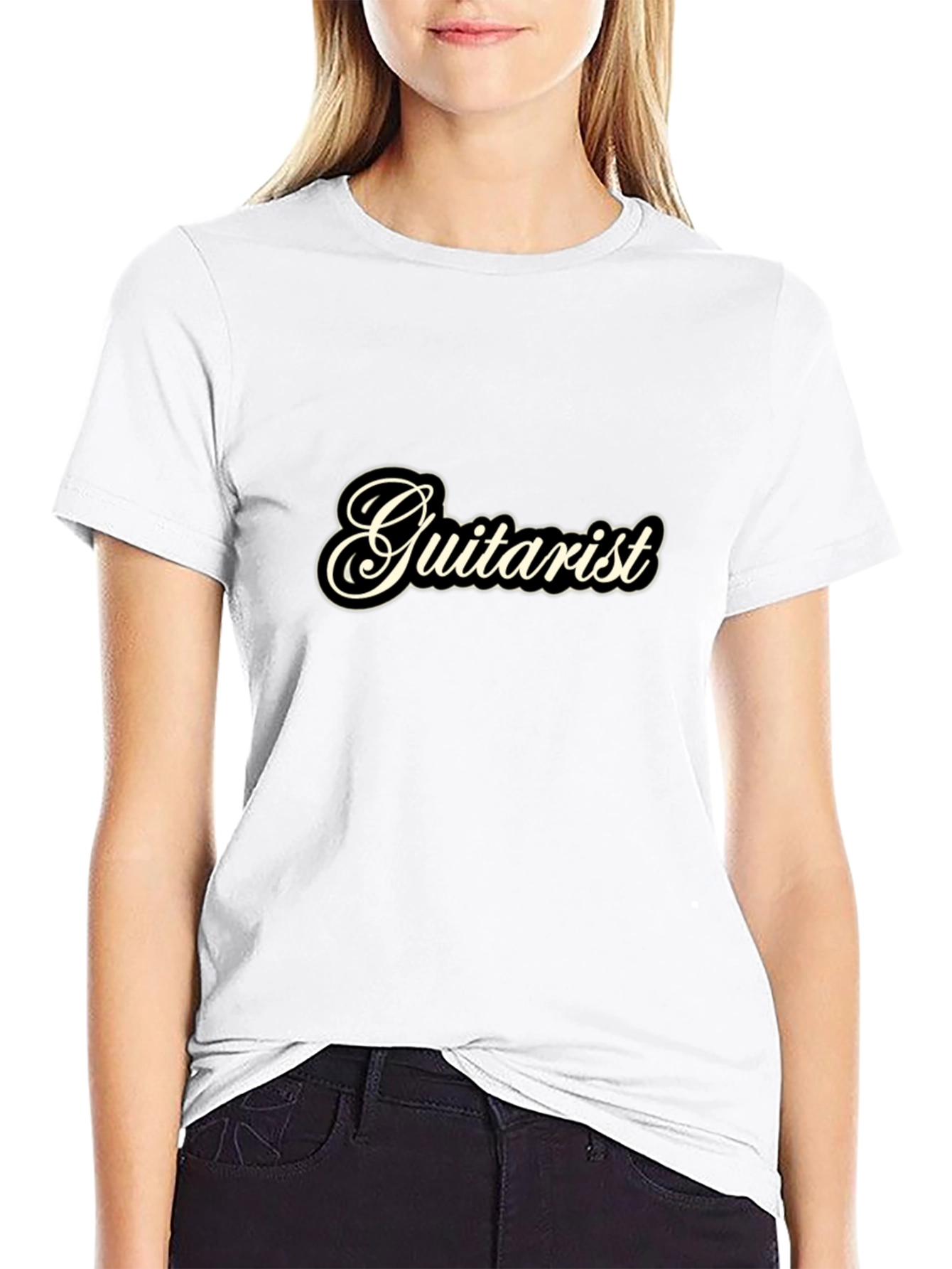 Guitartist Black T-Shirt for Music Lovers