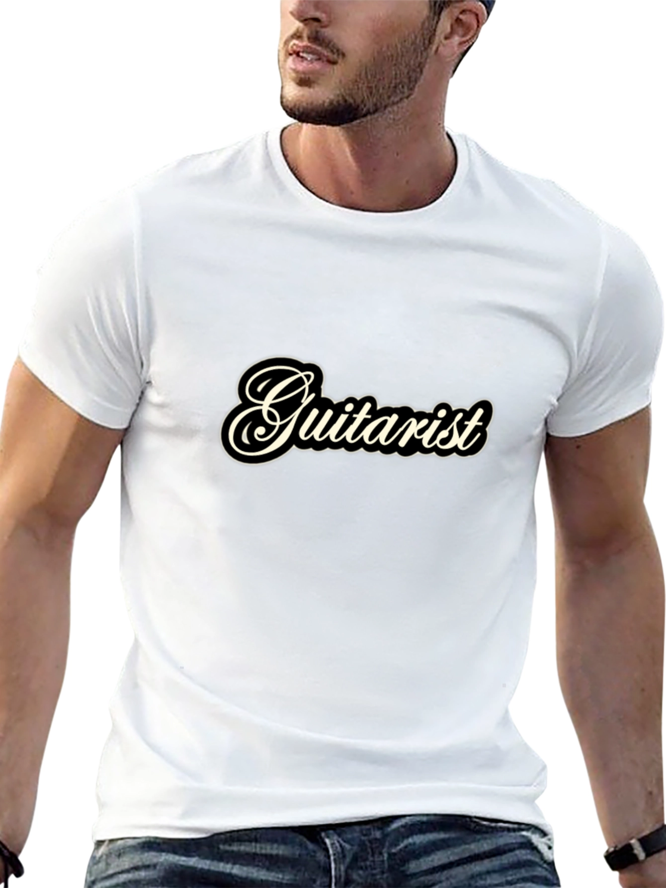 Guitartist Black T-Shirt for Music Lovers