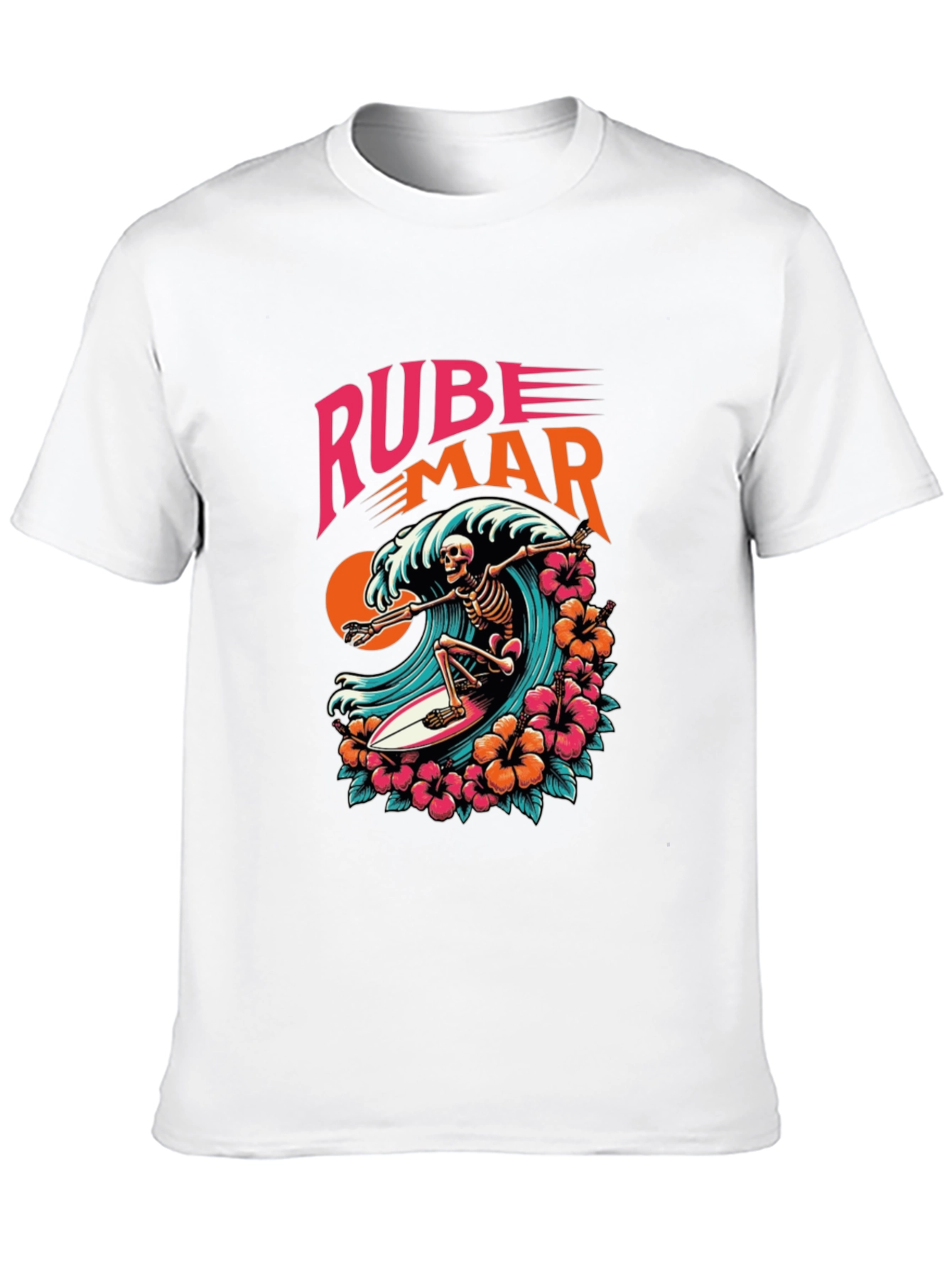 Skeleton Surfer Graphic Tee - Rube Mar