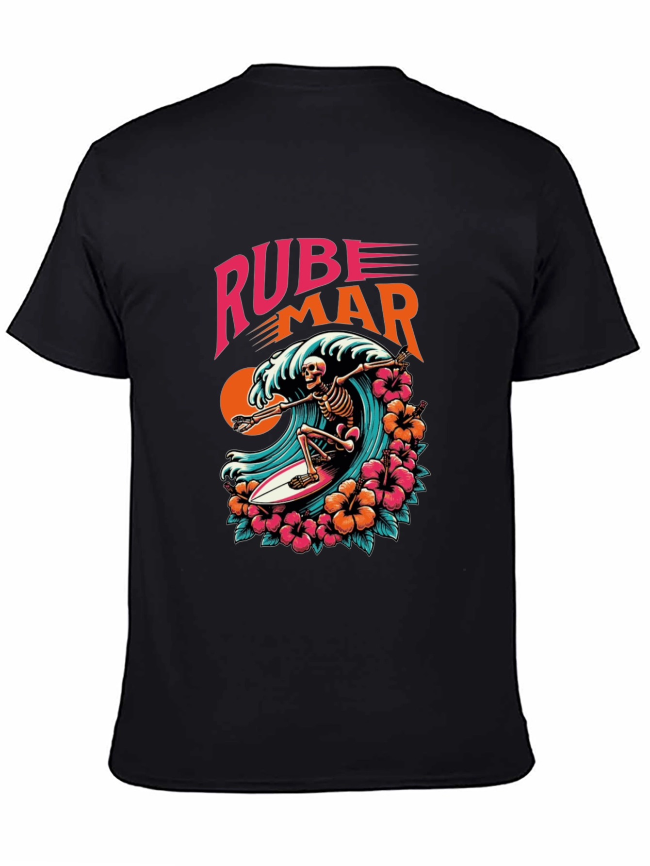 Skeleton Surfer Graphic Tee - Rube Mar