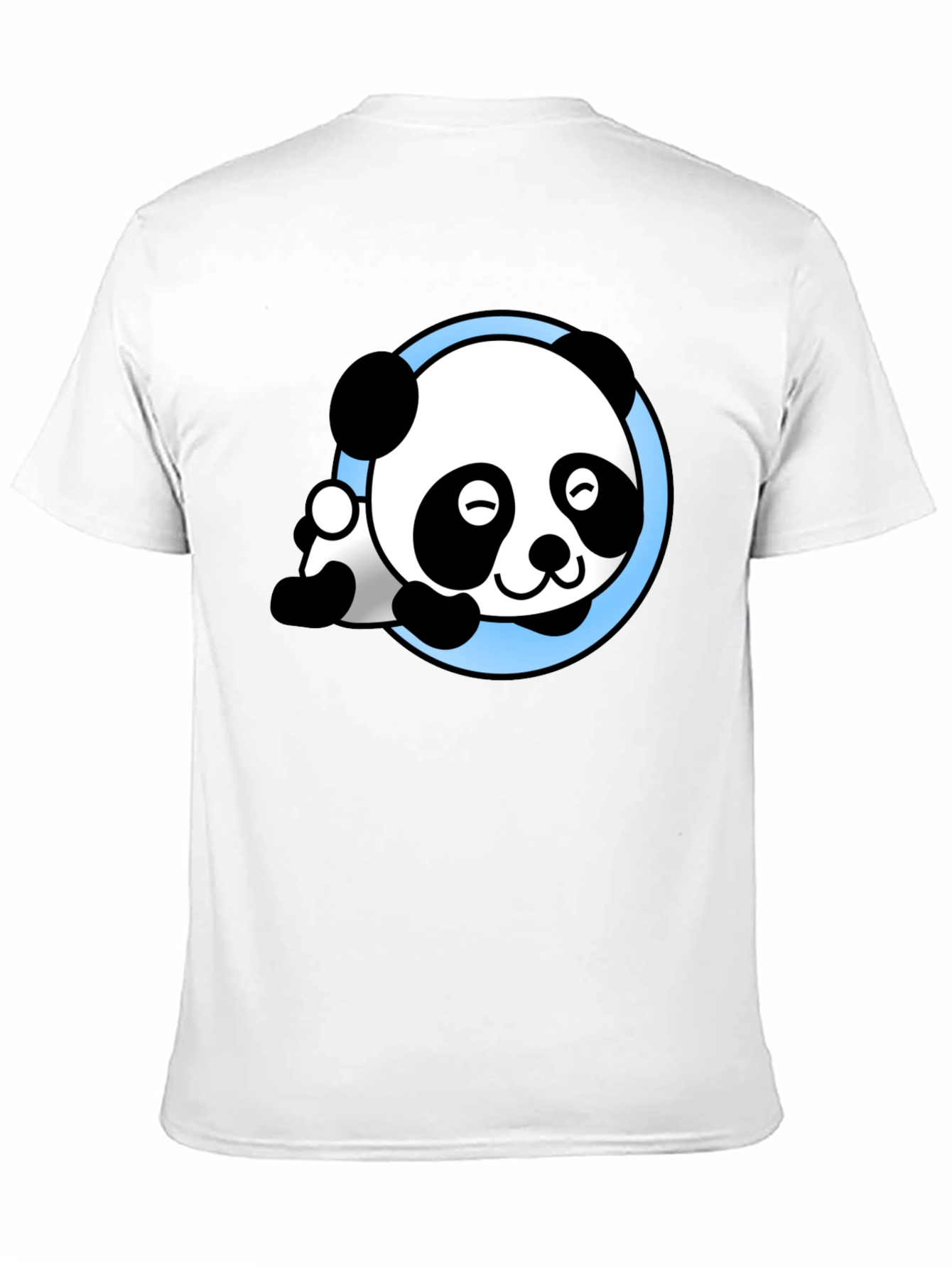 Cute Panda Graphic Tee - Soft Black T-Shirt