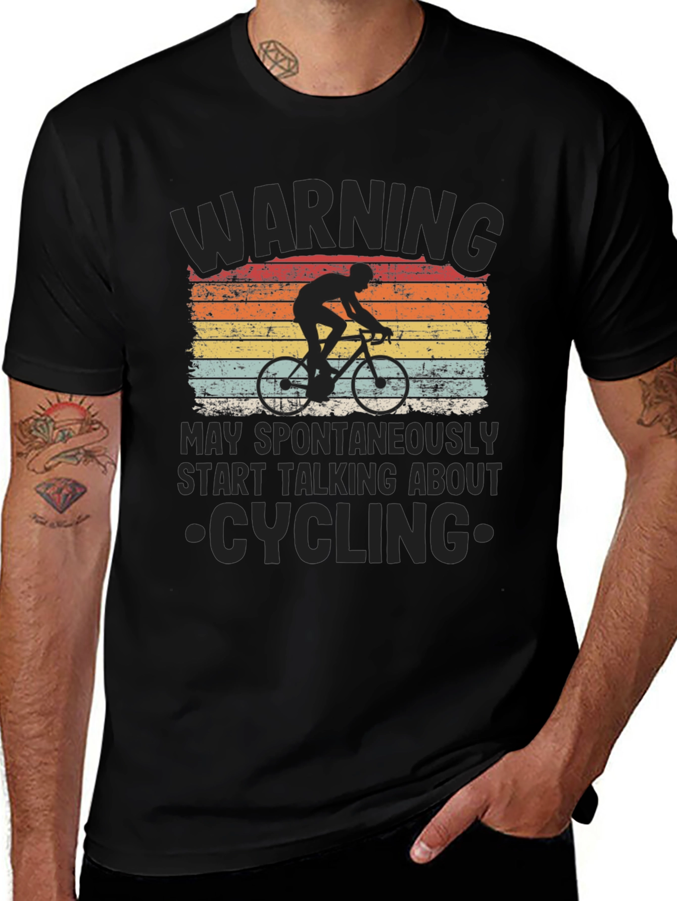 Warning: May Spontaneously Start Talking Cycling T-Shirt